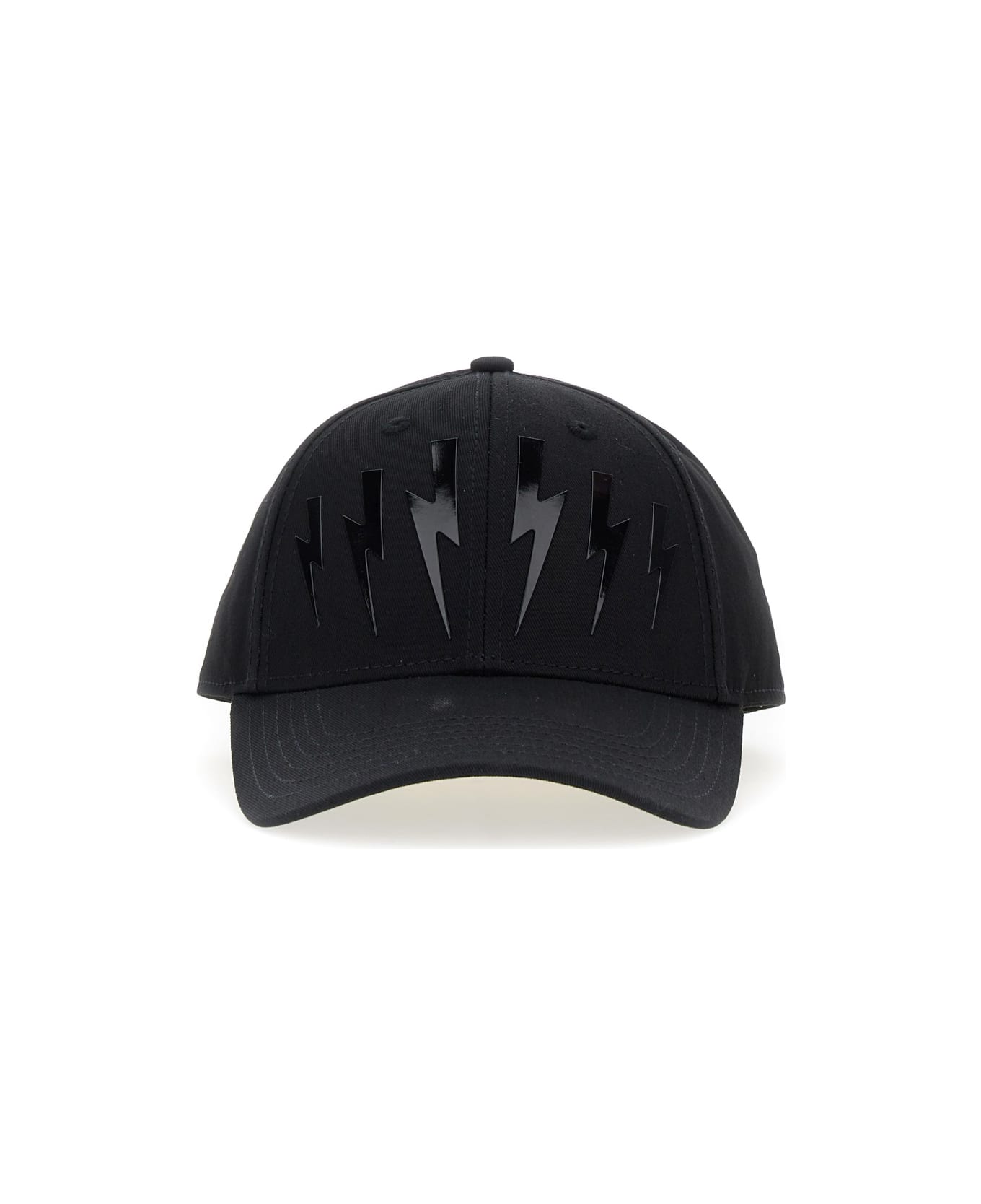 Neil Barrett Baseball Hat With Logo - BLACK 帽子