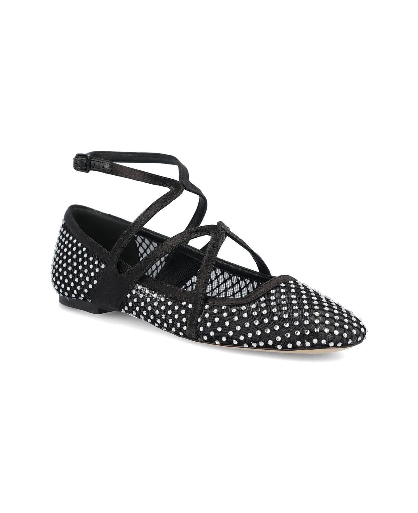 Jimmy Choo Astoria Ankle Strap Flats - Black