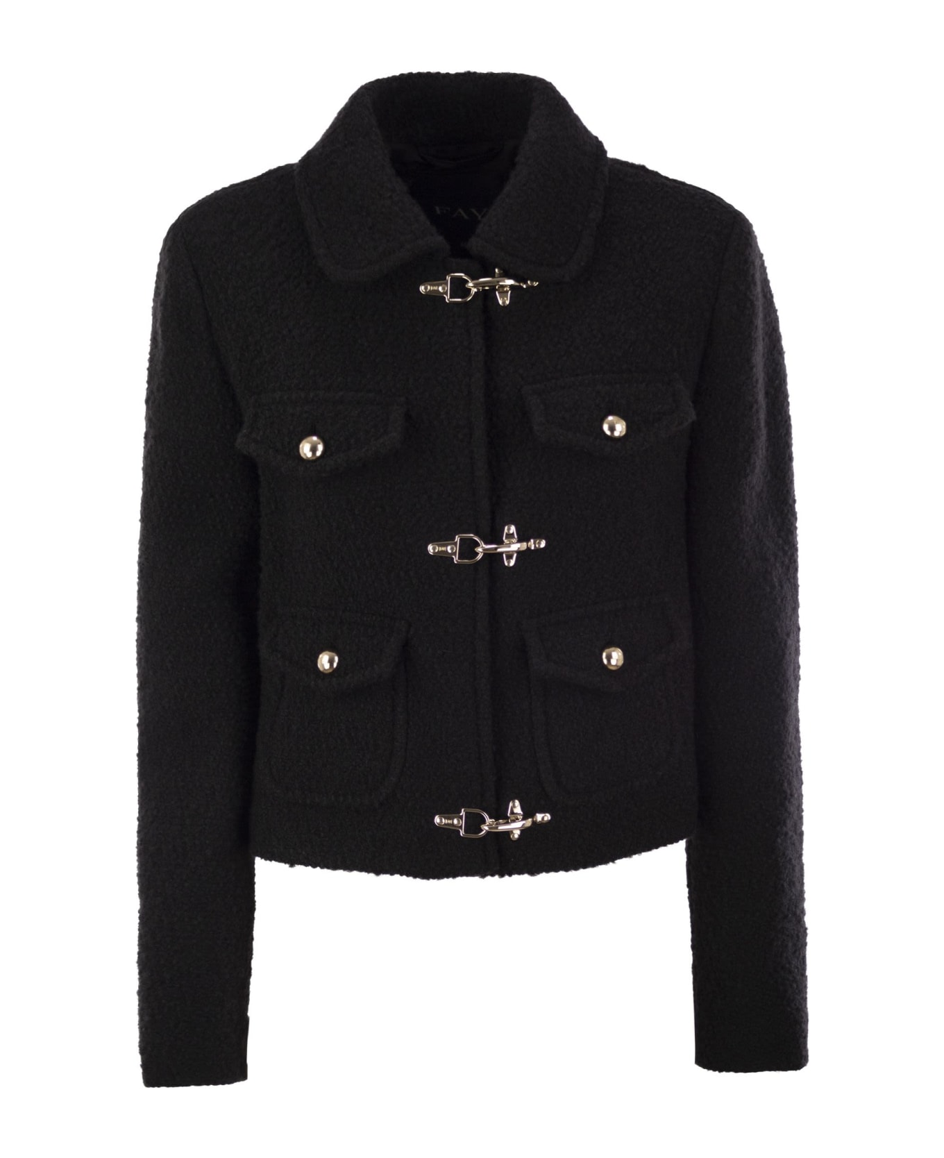 Fay Hooks Jacket - Black