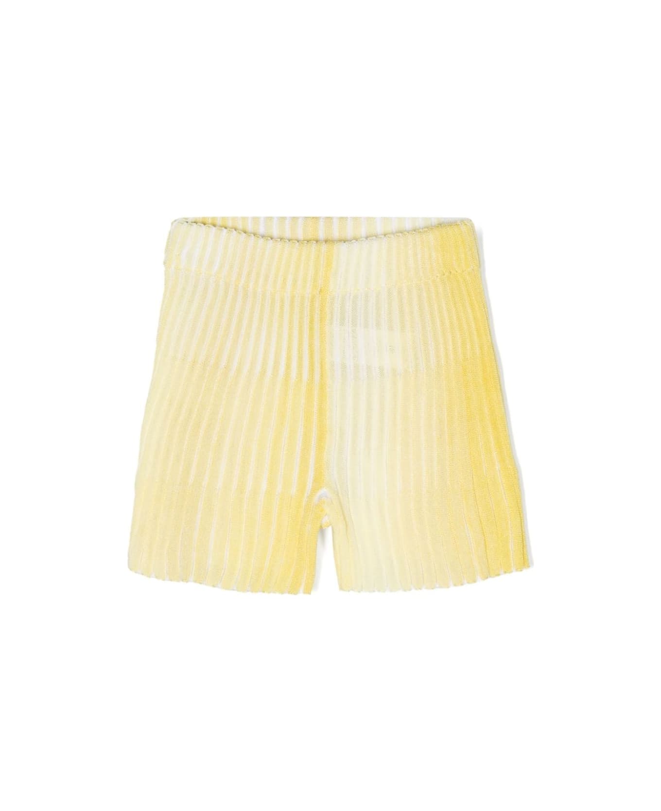 Missoni Kids Yellow Ribbed Knitted Shorts - Yellow