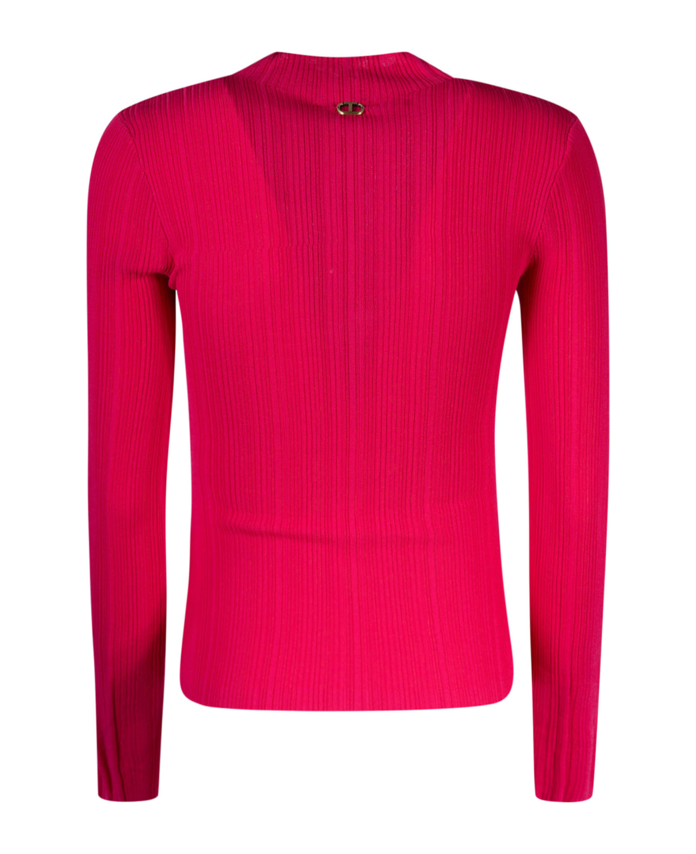 TwinSet Pleated Sweater - Bright Rose