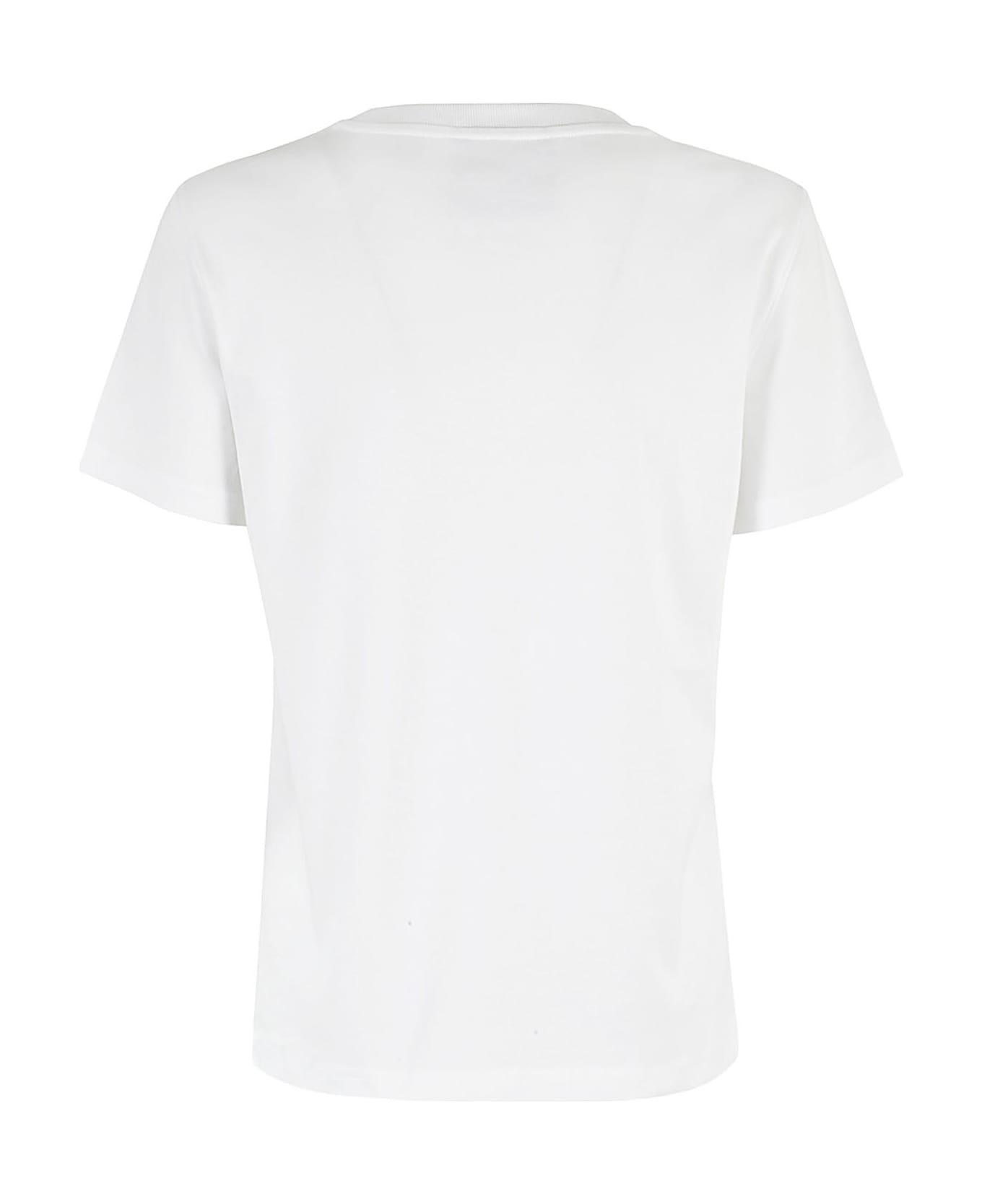 Moschino Interlock Di Cotone - Fantasia Bianco Tシャツ
