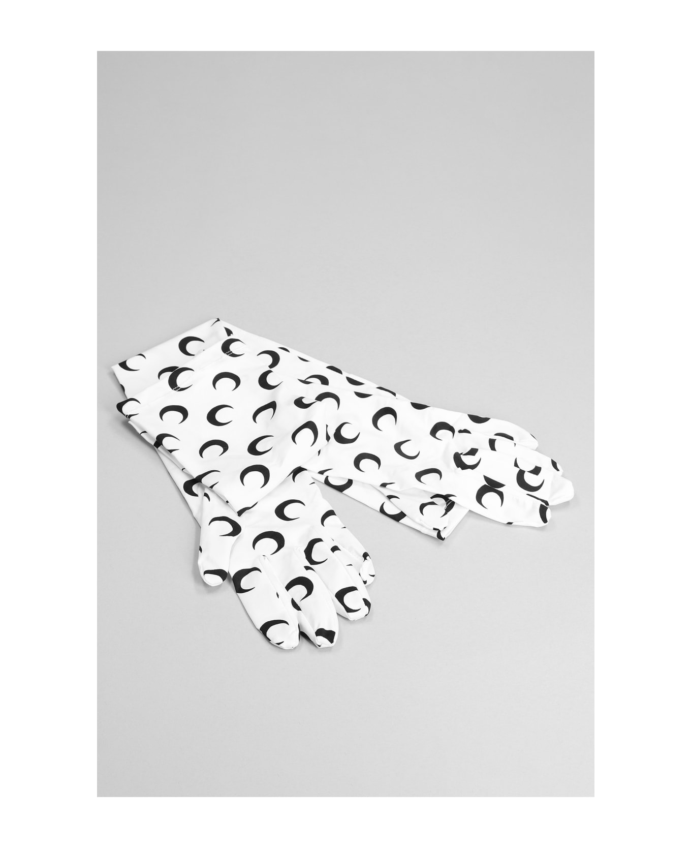 Marine Serre Gloves In White Polyamide - white