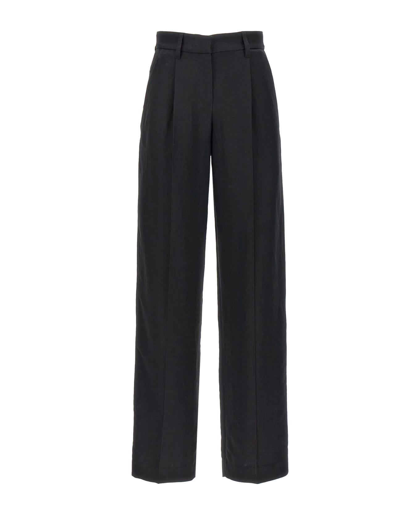 Brunello Cucinelli High Waisted Tailored Trousers - Black ボトムス
