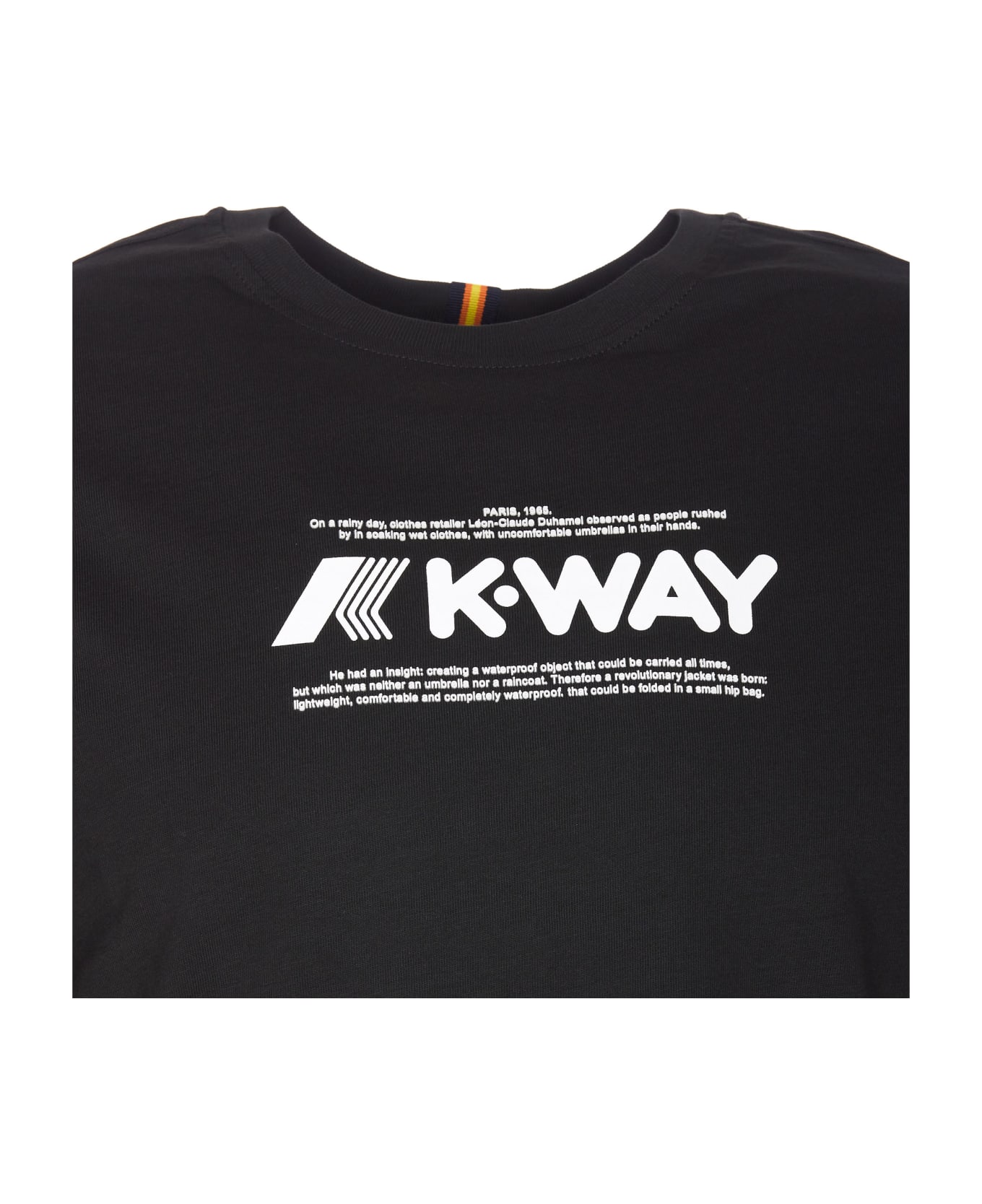 K-Way Odom Typo Logo T-shirt - Black
