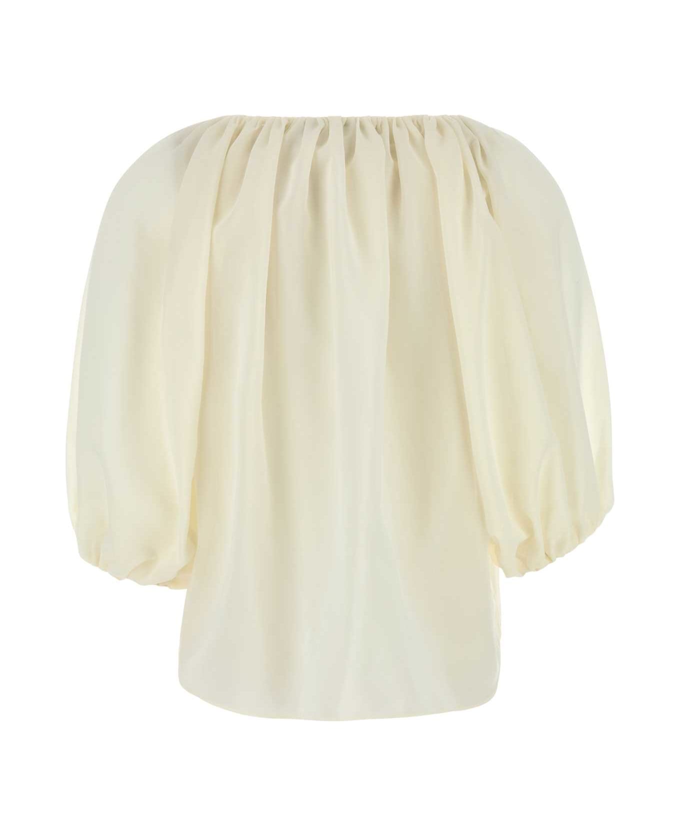 Philosophy di Lorenzo Serafini Ivory Polyester Blend Shirt - BIANCO