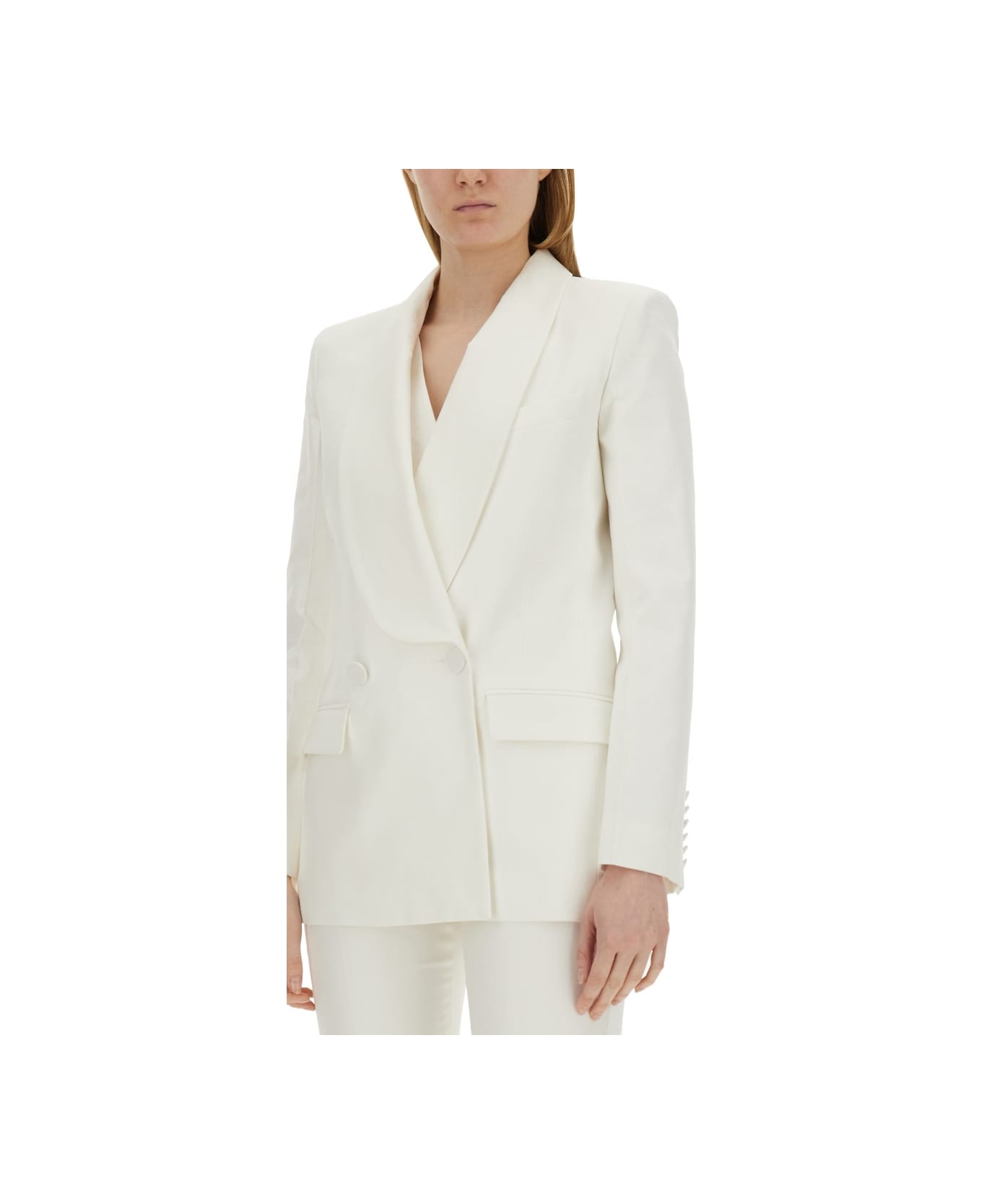 Nina Ricci Double-breasted Jacket - WHITE