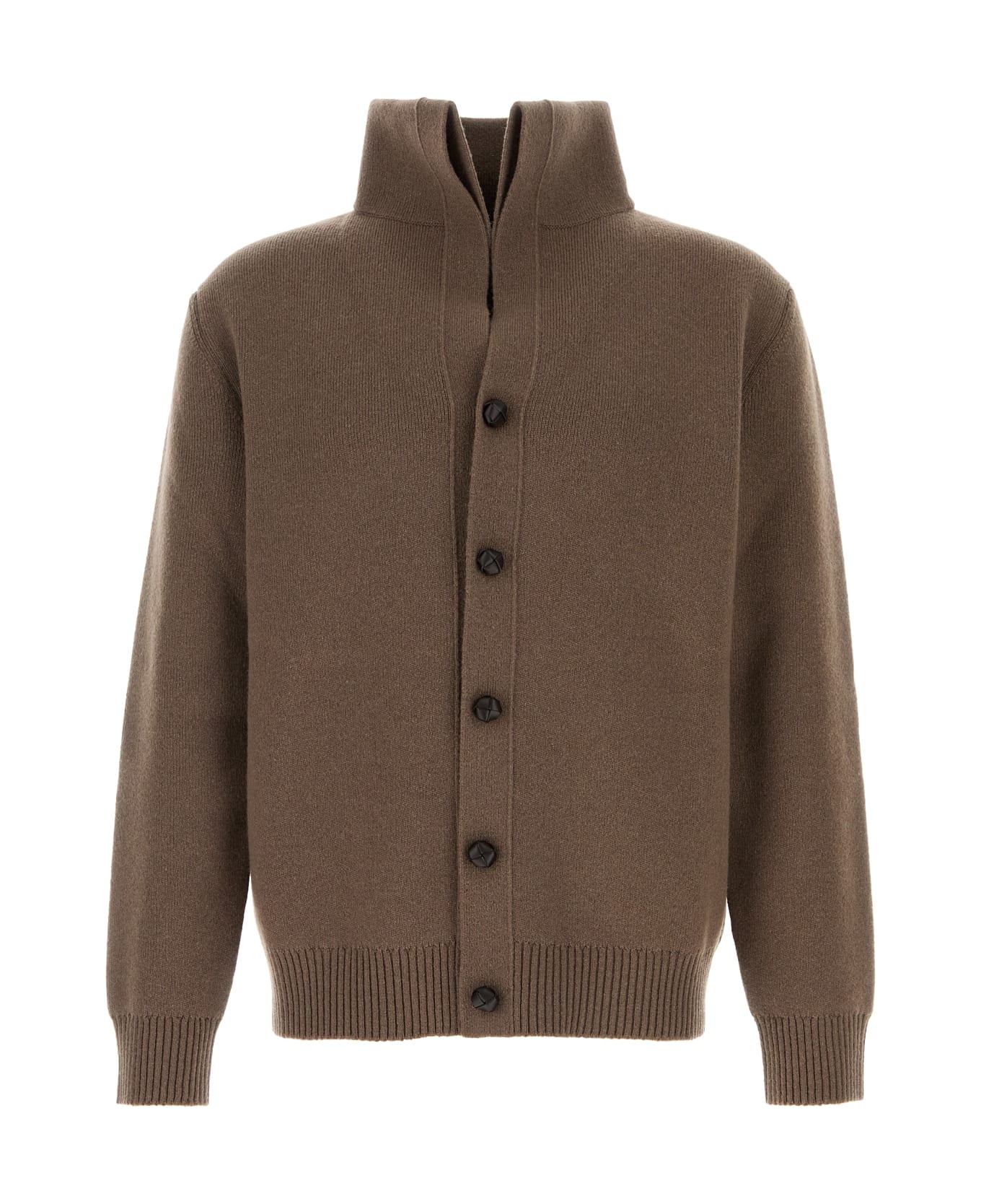 Bottega Veneta Knit Cardigan - CHESTNUTMELANGE