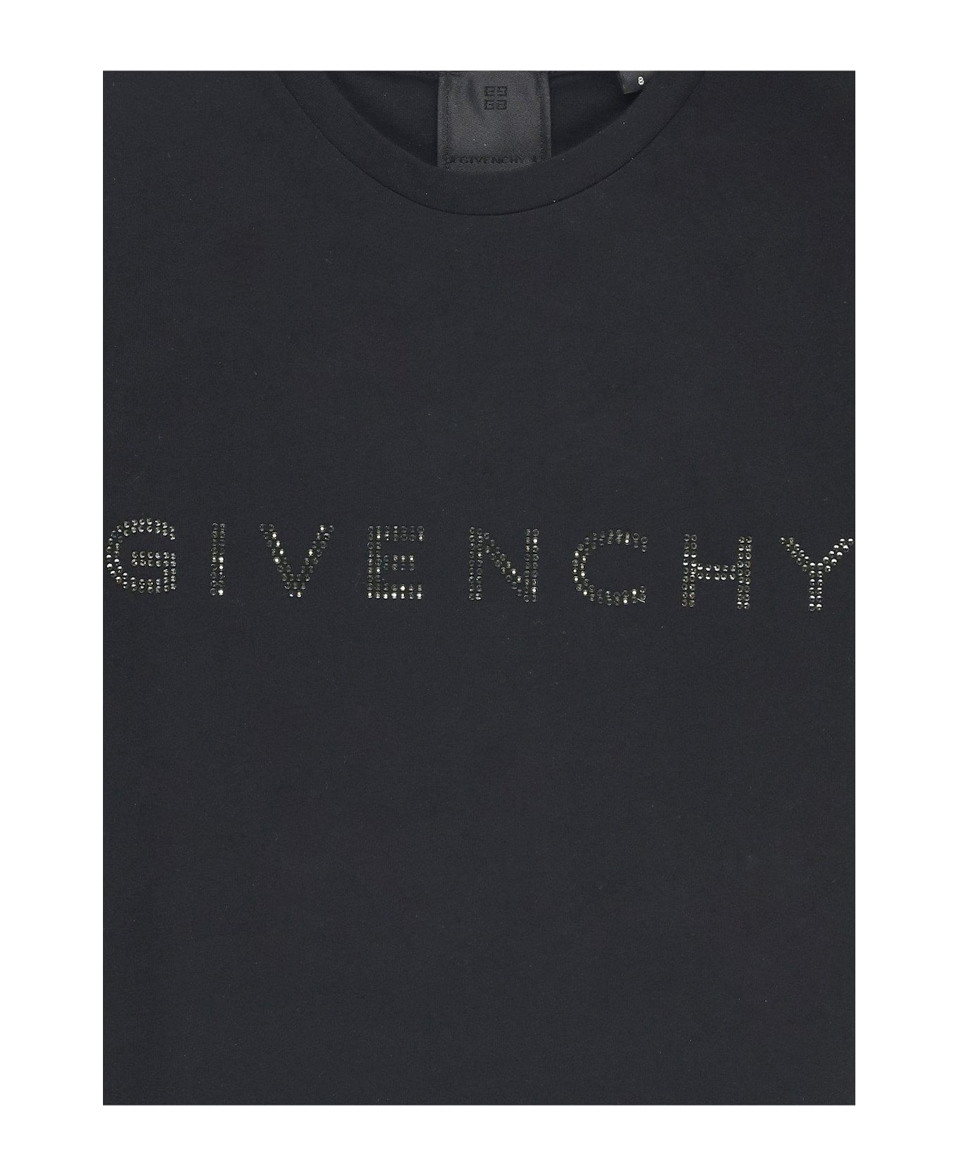 Givenchy Logo Embellished Crewneck T-shirt - Black