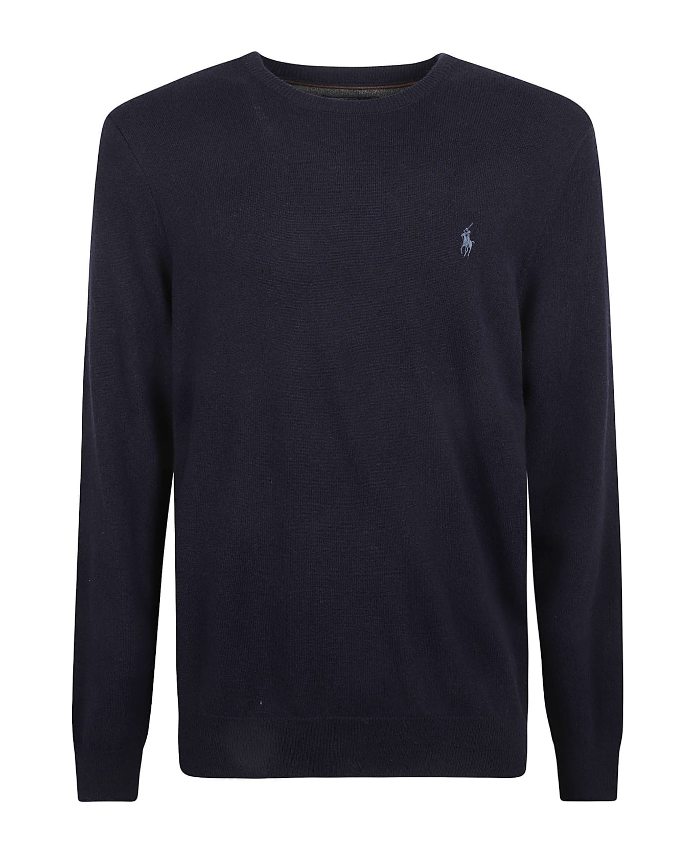 Ralph Lauren Classic Ribbed Logo Sweater - Blue