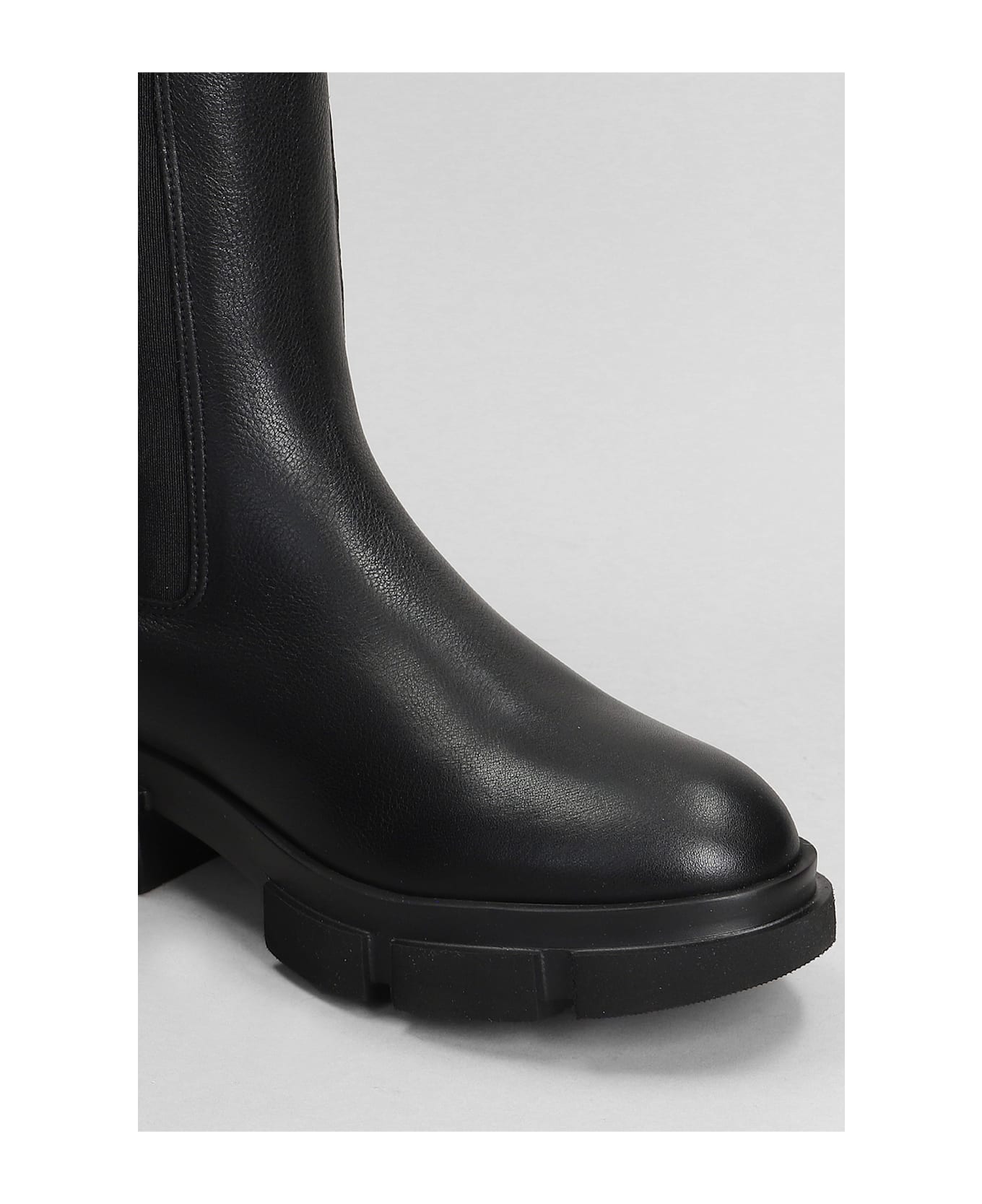 Copenhagen Cph 500 Combat Boots In Black Leather - black