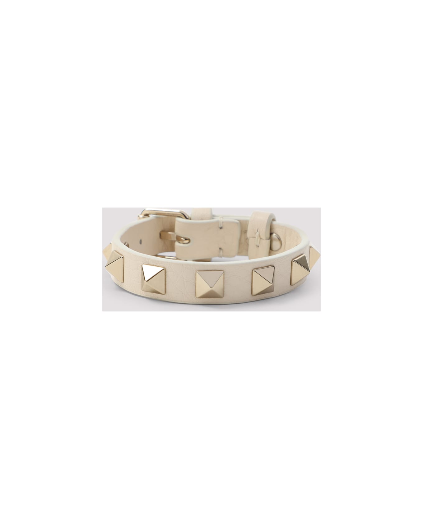 Valentino Garavani Leather Bracelet - Light Ivory