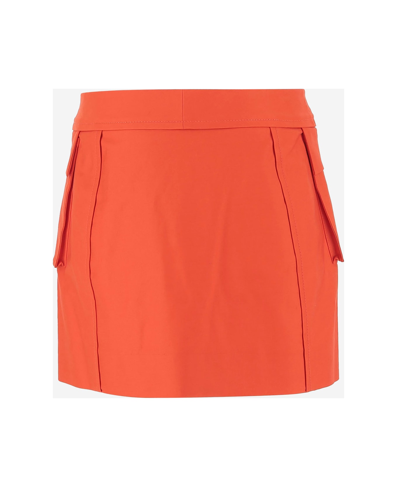 Tory Burch Stretch Cotton Skirt - Orange