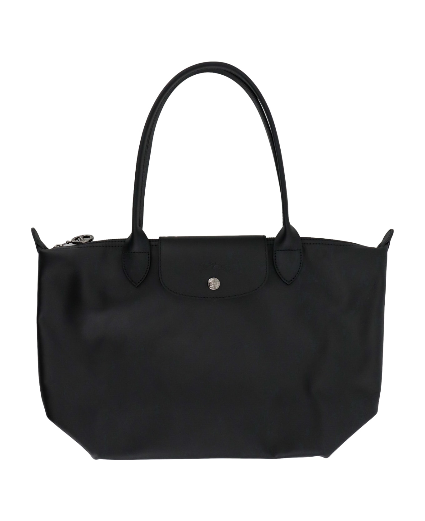 Longchamp Le Pliage Xtra Snap-buttoned Medium Tote Bag - Black