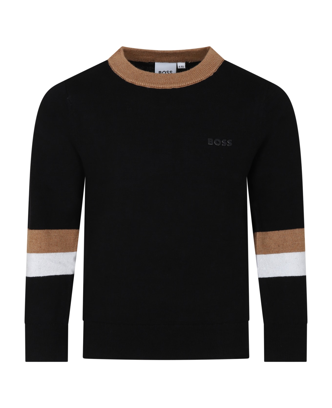 Hugo Boss Black Sweater With Logo For Boy - Black
