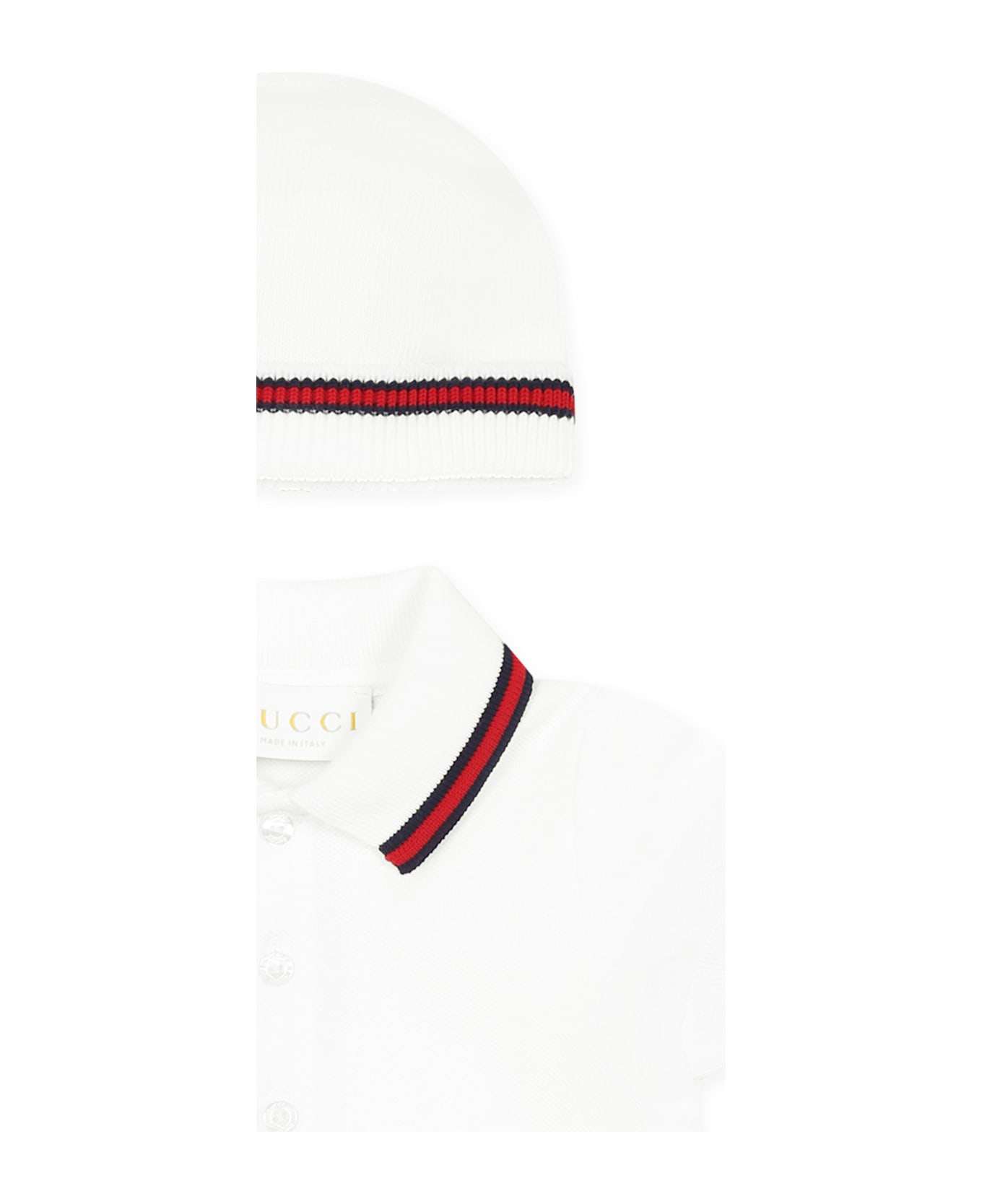 Gucci White Babygrow Set For Baby Boy With - White
