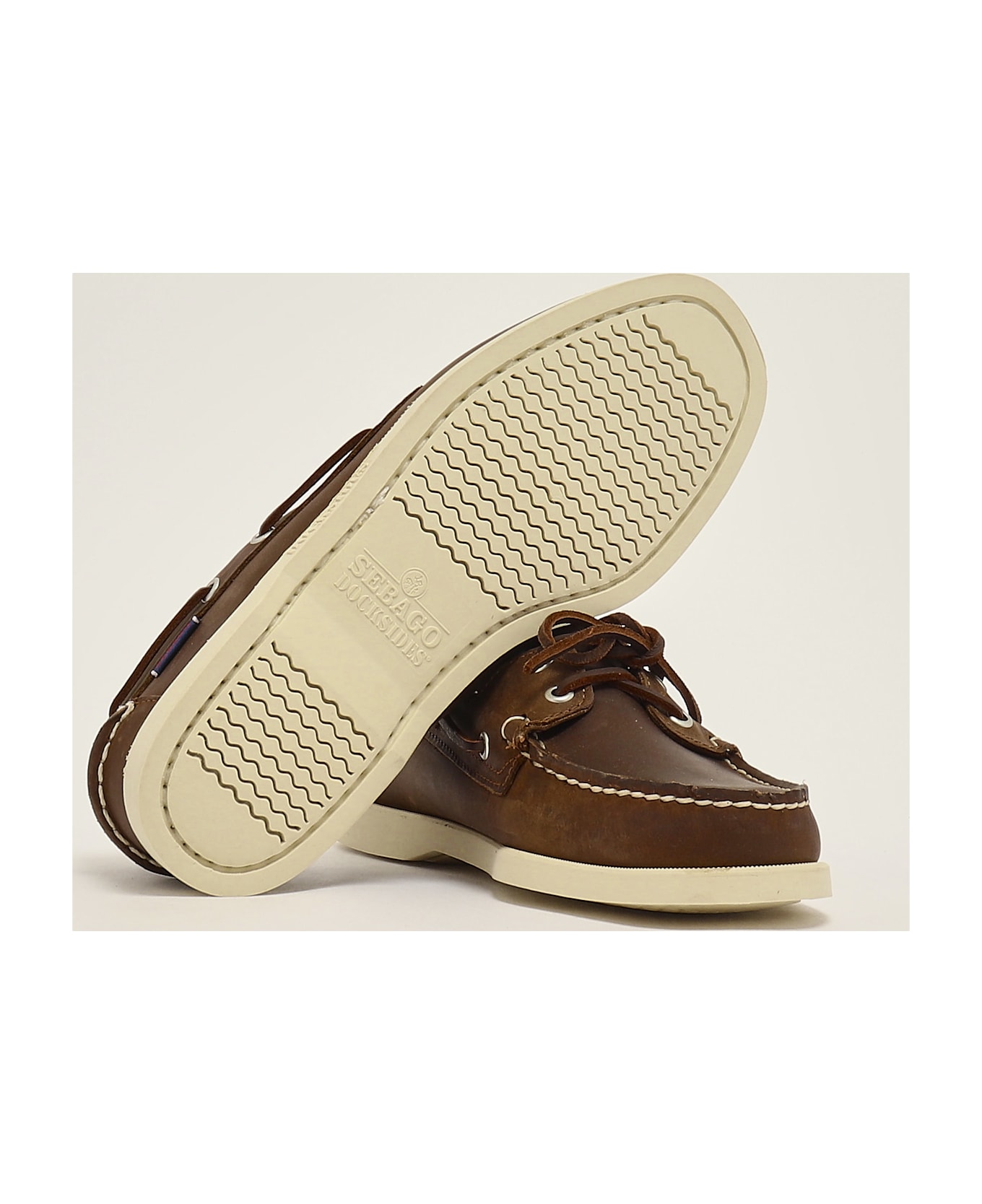 Sebago Dockside Portland Pelle Oliata Budu Loafers - MARRONE