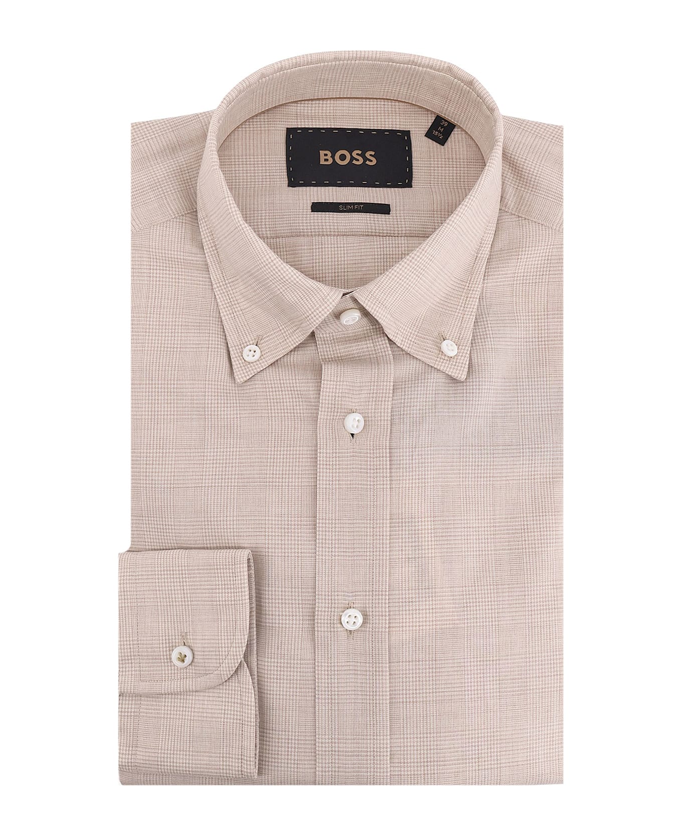 Hugo Boss Cotton Shirt - Open beige