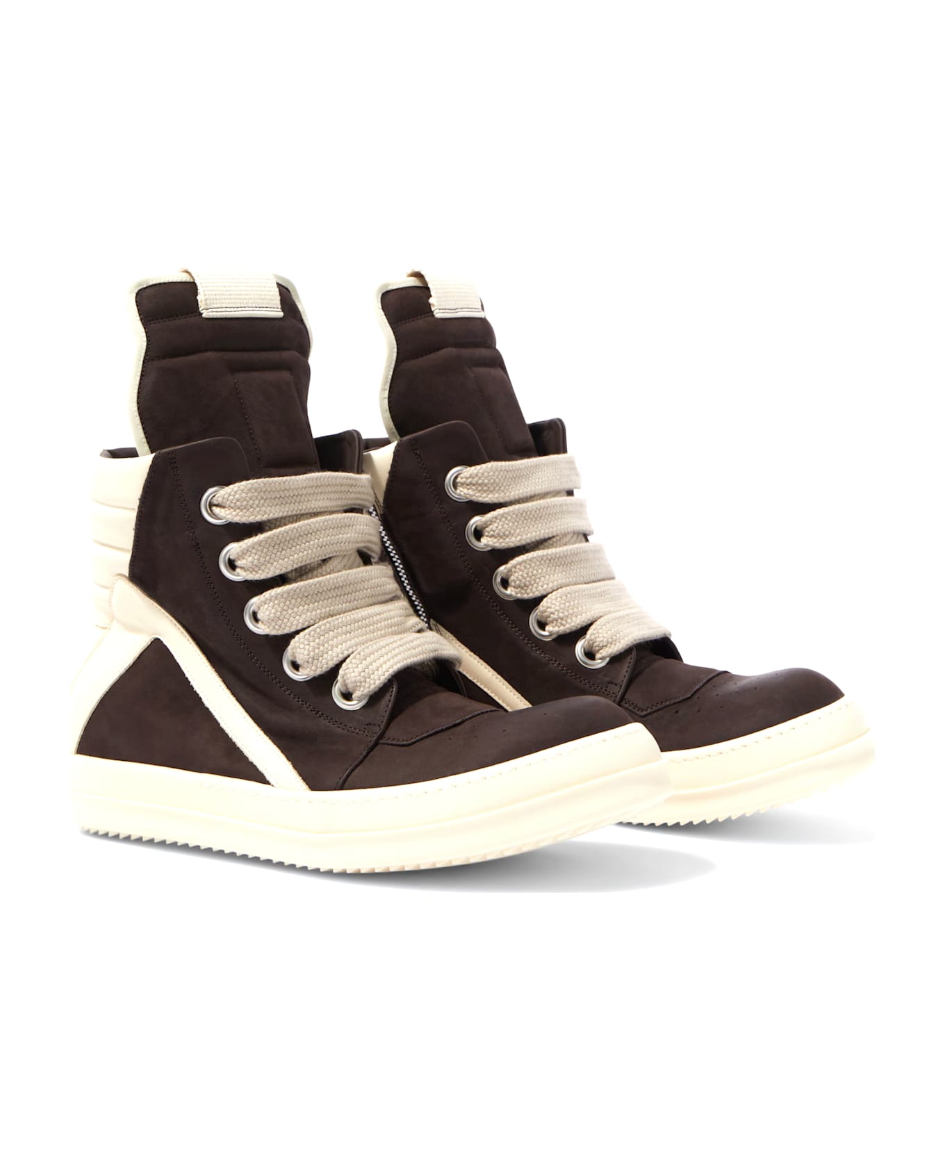Rick Owens Jumbolace Geobasket - Brown Milk