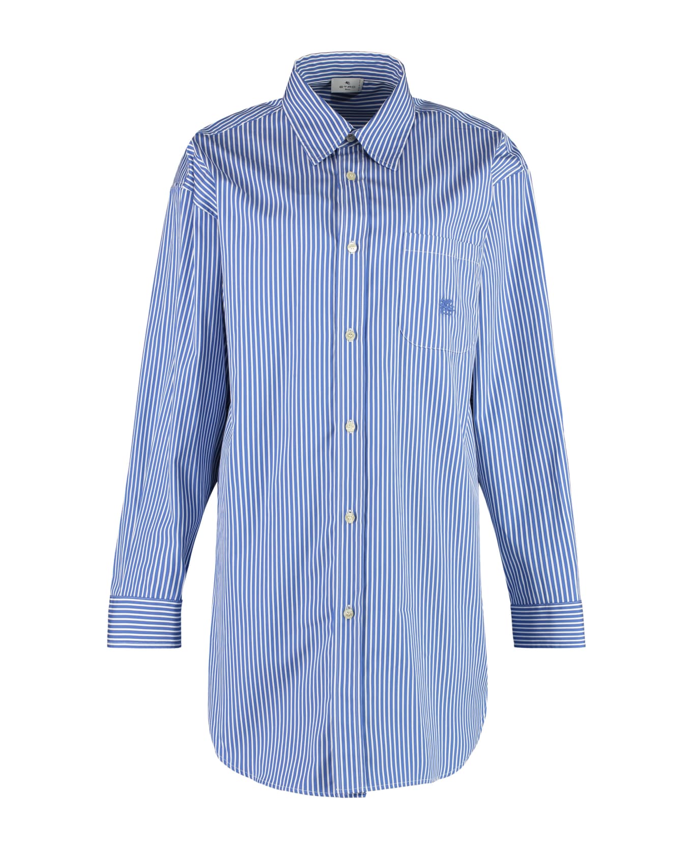 Etro Striped Cotton Shirt - blue