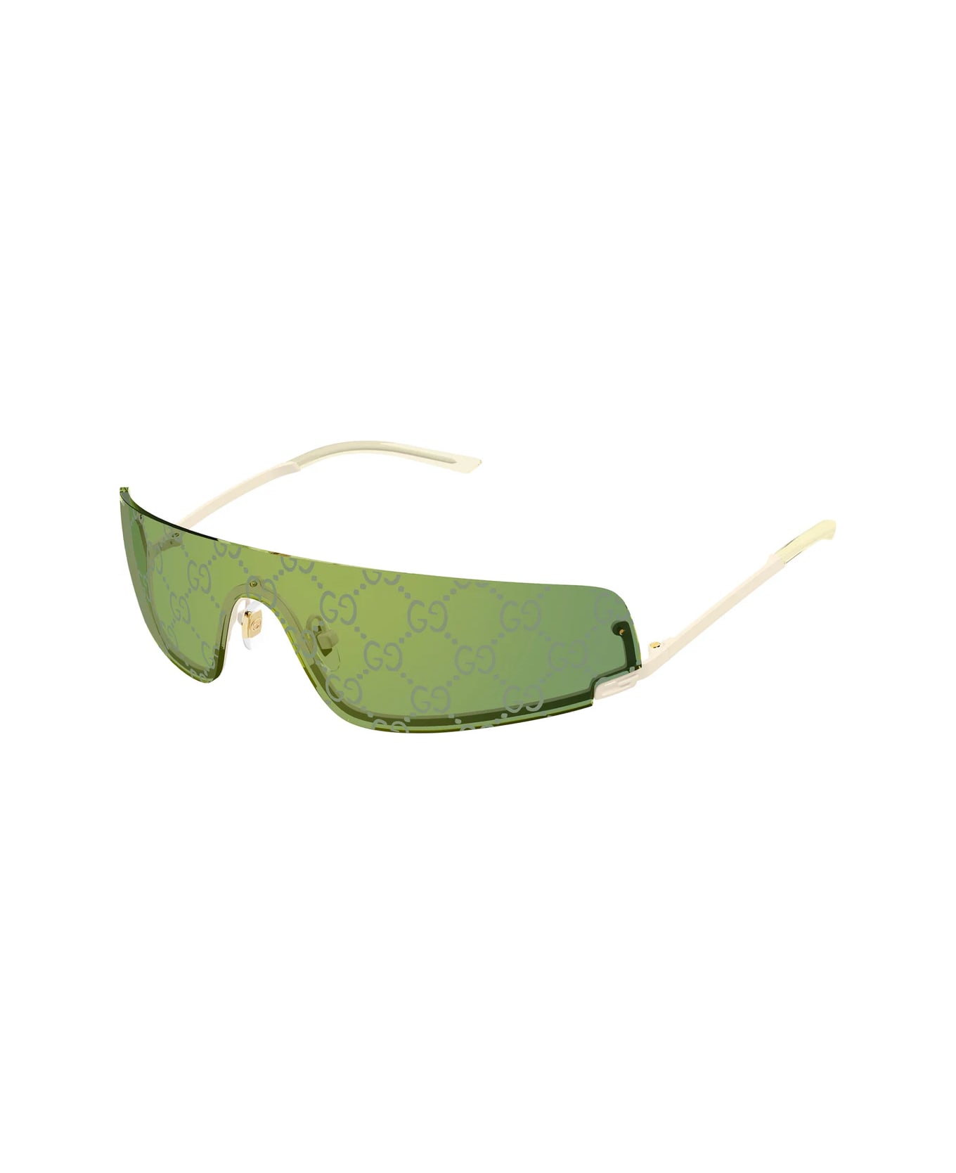 Gucci Eyewear Gg1561s Linea Fashion 003 Ivory Green Sunglasses - Avorio