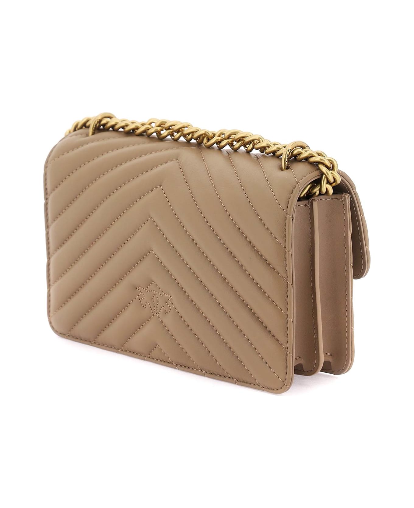 Pinko Mini Love Bag One Chevron - Q Beige