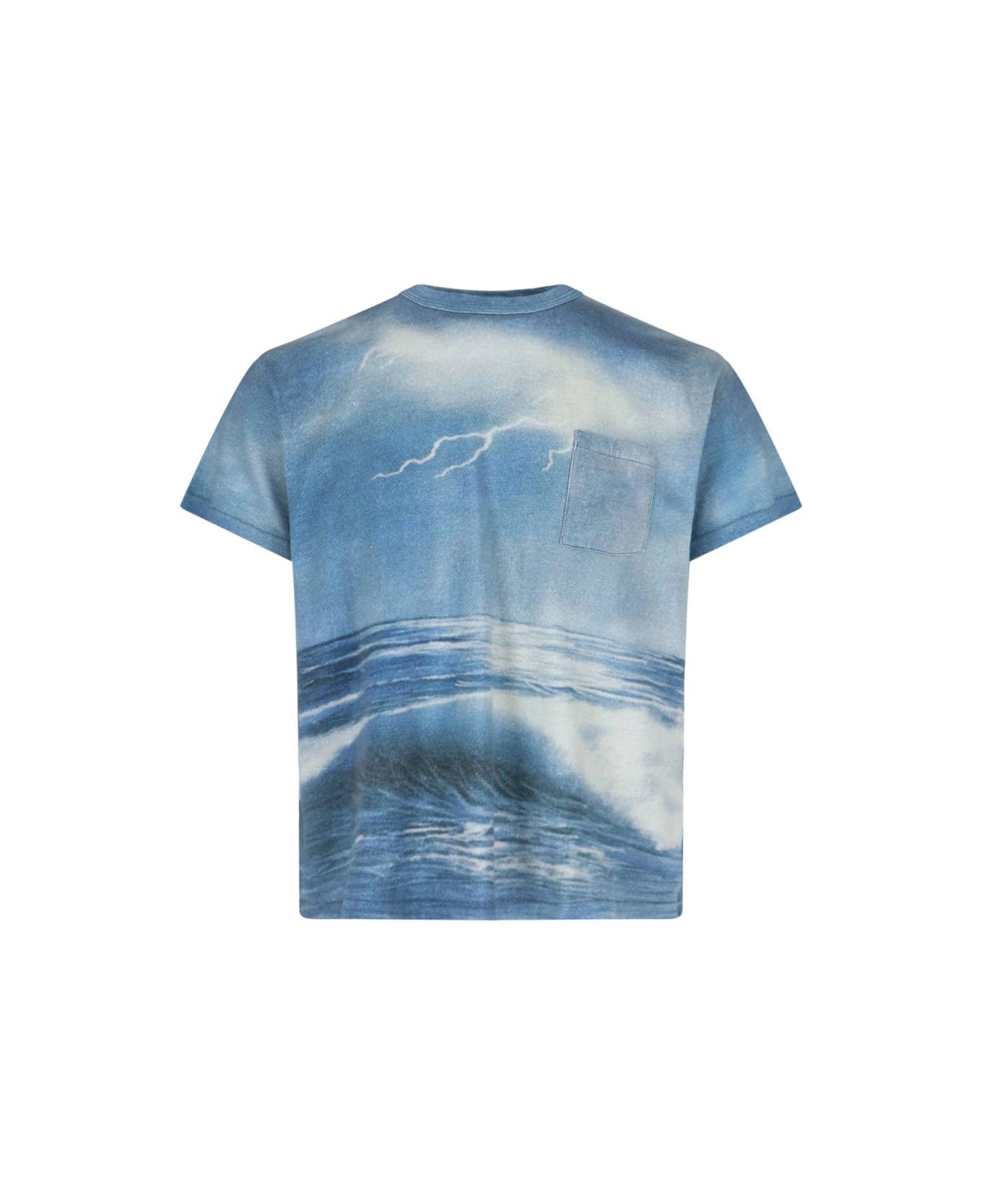 ERL Maxi Print T-shirt - Light Blue