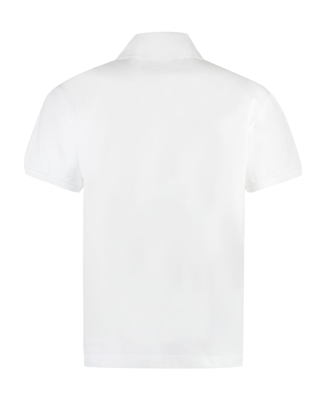 Palm Angels Cotton-piqu Olo Shirt - White