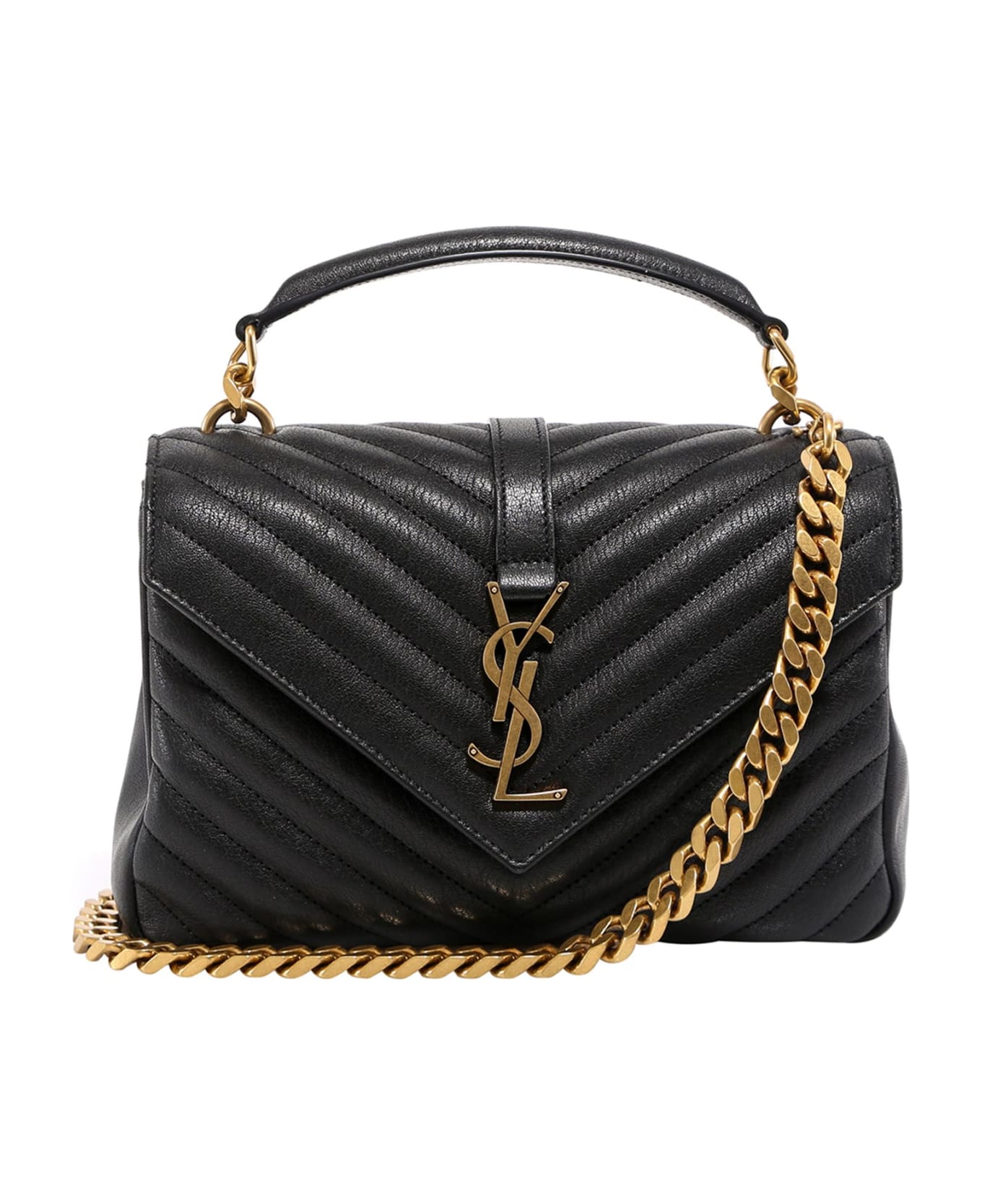 Saint Laurent College Shoulder Bag - Nero