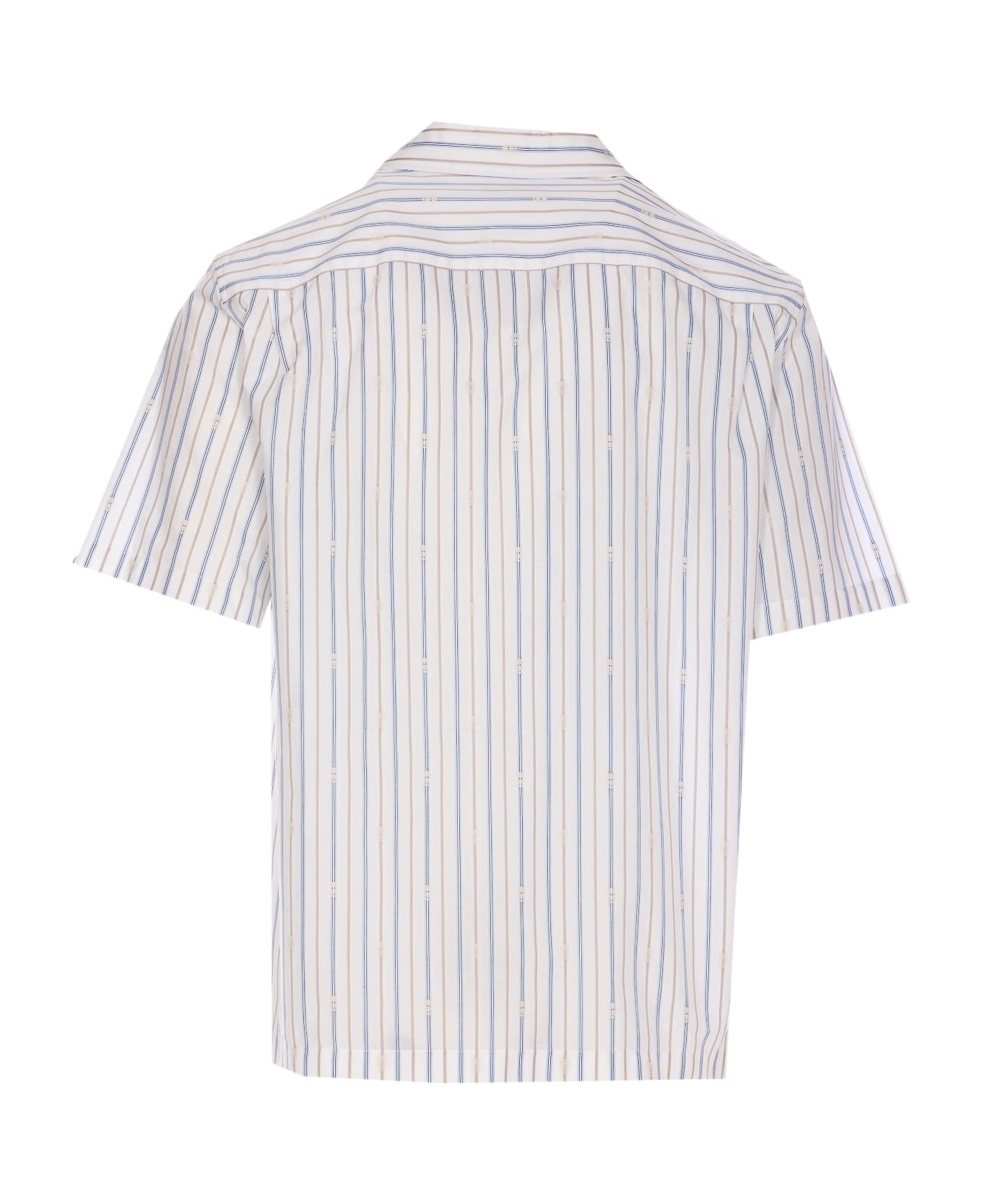 Alexander McQueen Skull Stripe Motif Shirt - White