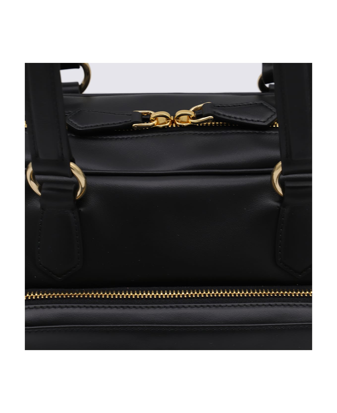 Miu Miu Black Leather Pocket Shoulder Bag - Black