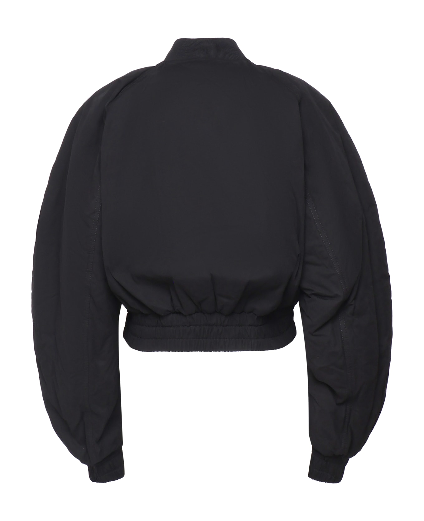 The Andamane Bomber Jacket With Balloon Sleeves - Black