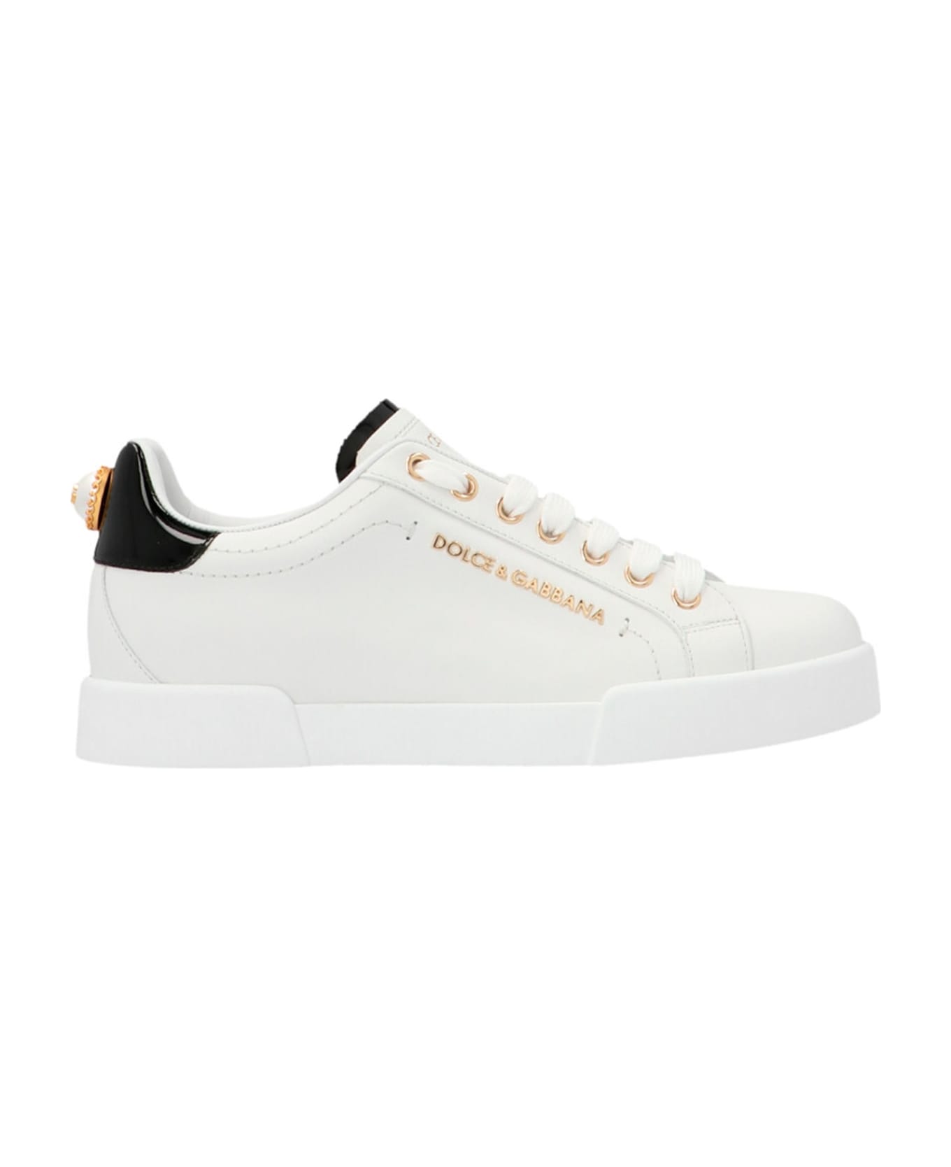 Dolce & Gabbana 'portofino' Sneakers - White/Black