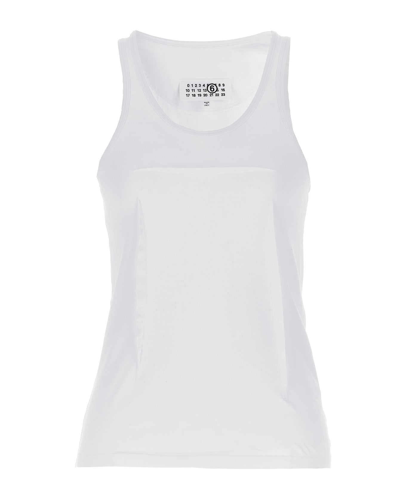 MM6 Maison Margiela Tank Top Ruffles - White