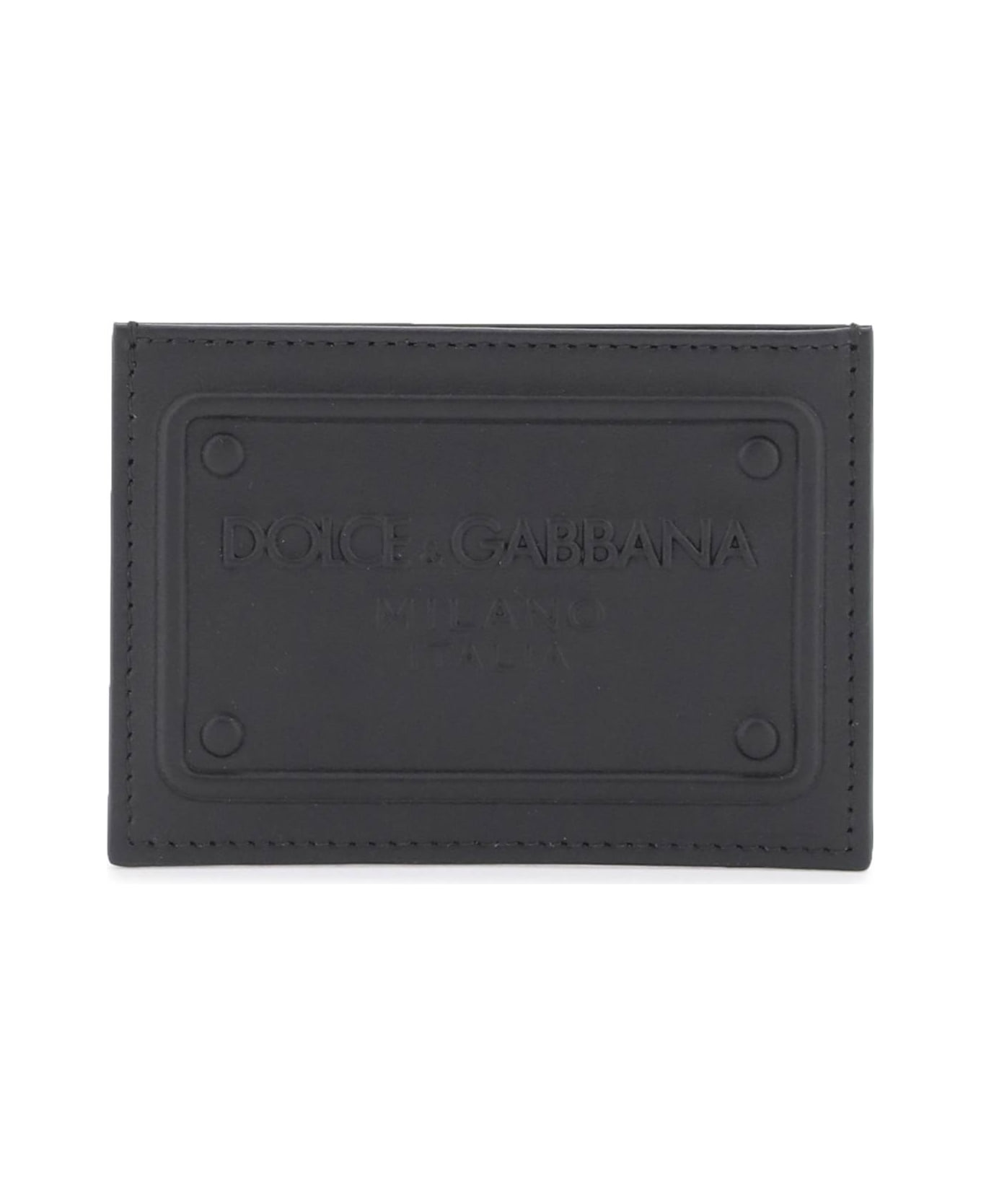 Dolce & Gabbana Leather Card Holder With Logo - Nero 財布