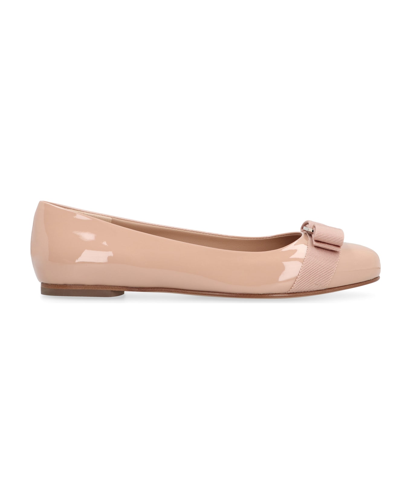 Ferragamo Varina Patent Leather Ballet Flats - Pink フラットシューズ