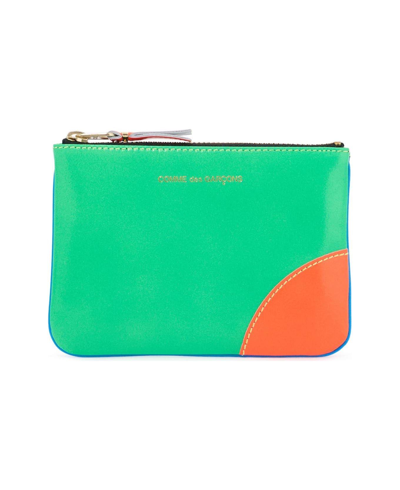 Comme des Garçons Wallet Super Fluo Pouch - BLUE GREEN