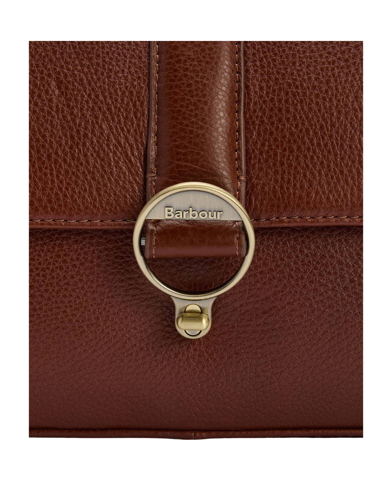Barbour Leathere Cross Body Bag - Brown