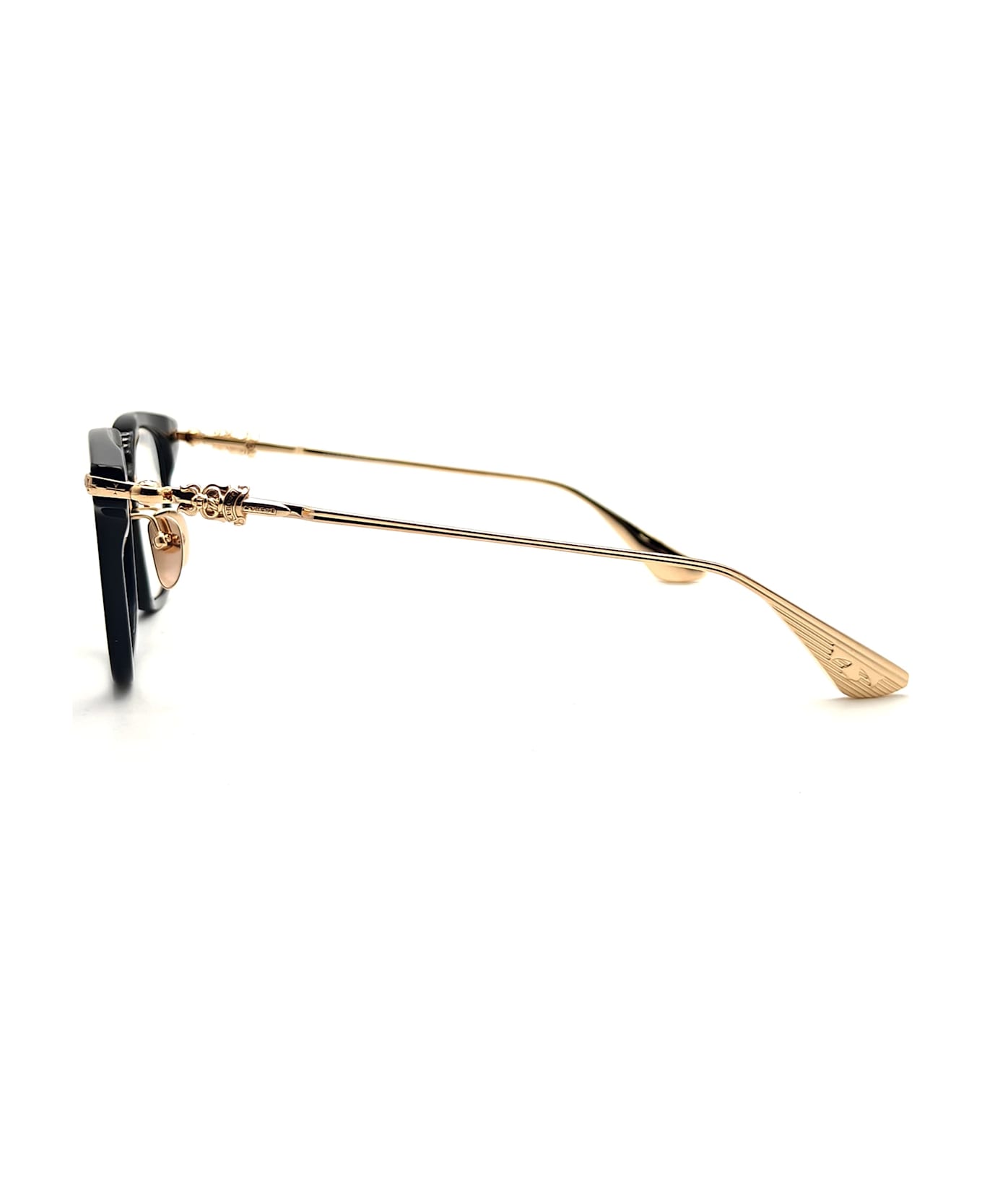 Chrome Hearts Cloaco - Black / Gold Plated Rx Glasses - Black/gold