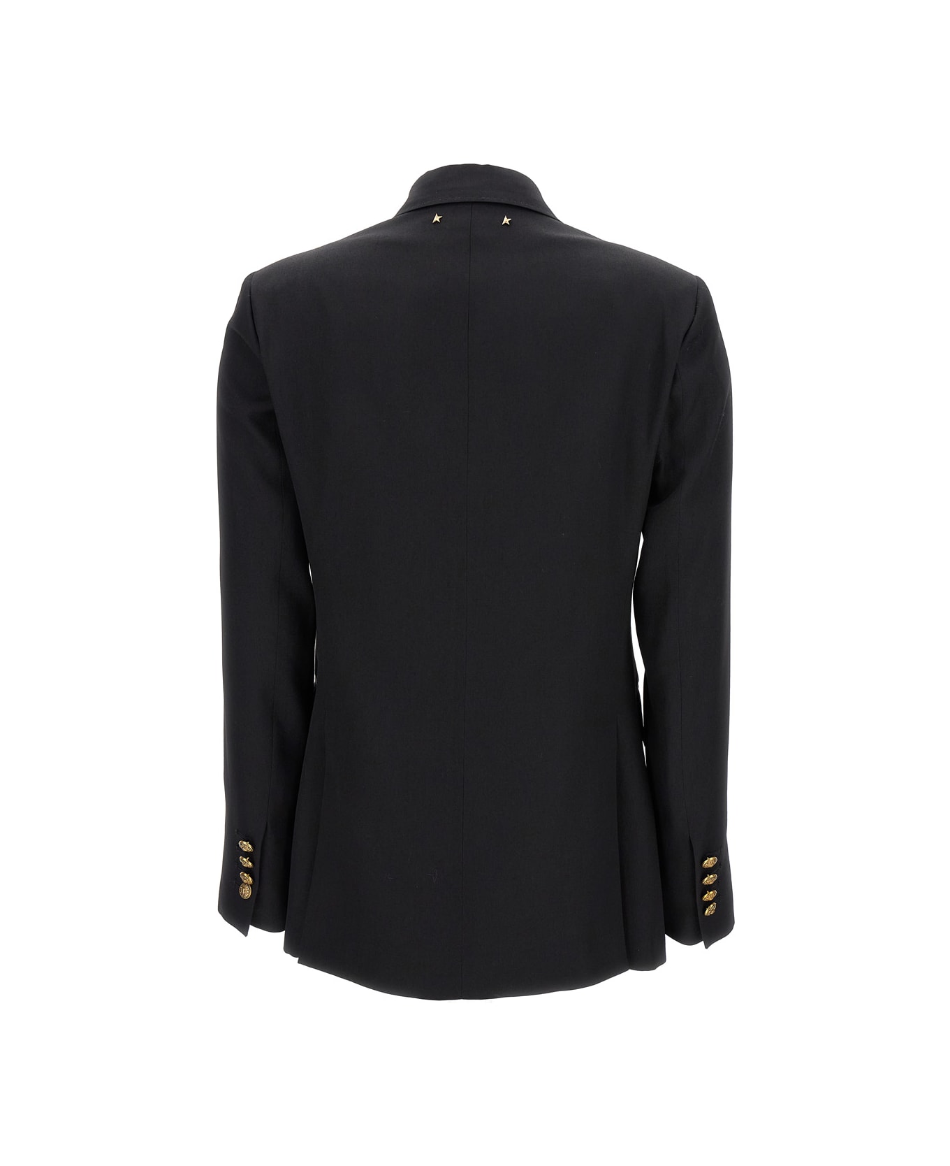 Golden Goose Black Double-breasted Blazer In Virgin Wool Woman - Black