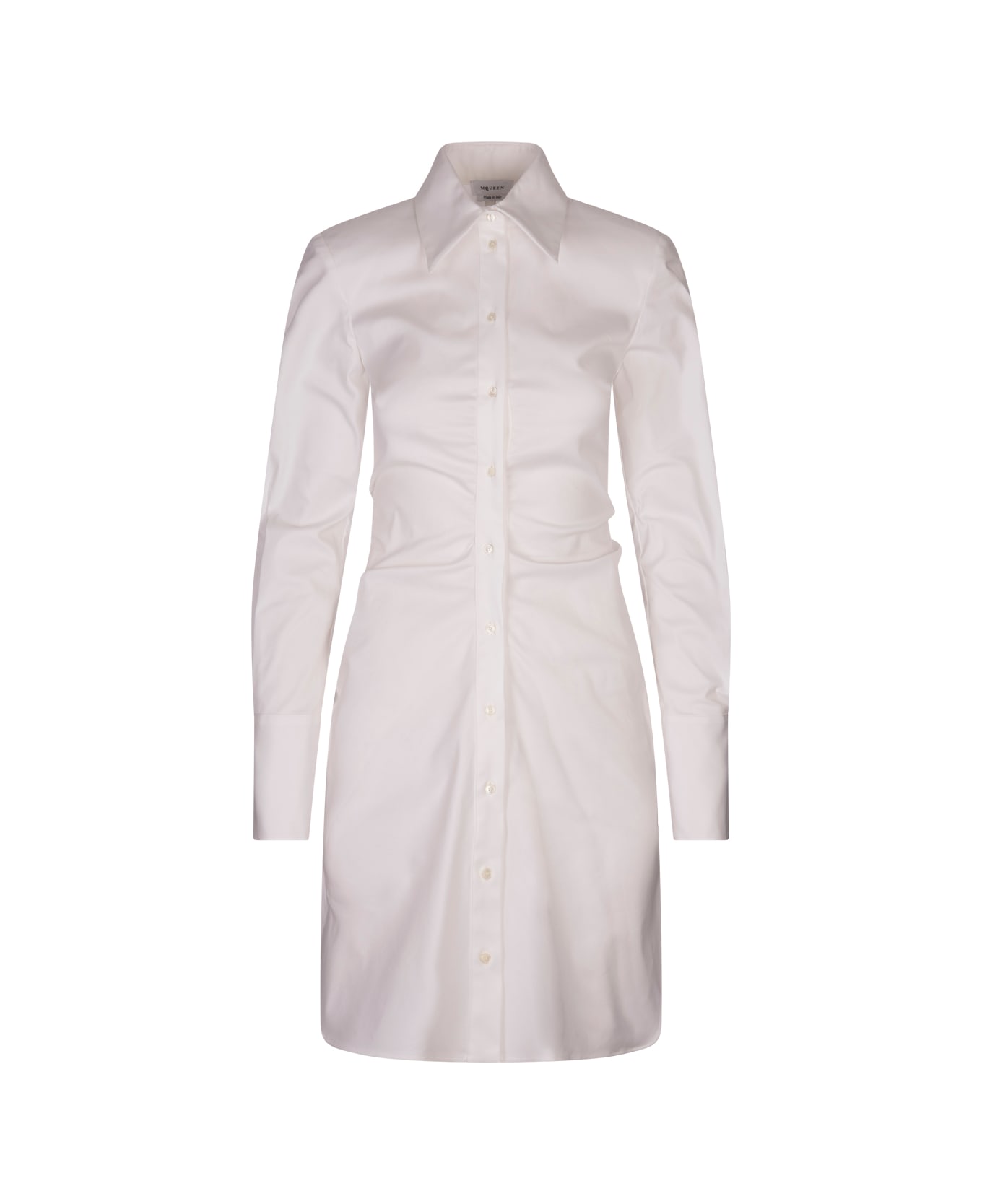 Alexander McQueen White Mini Shirt Dress - White