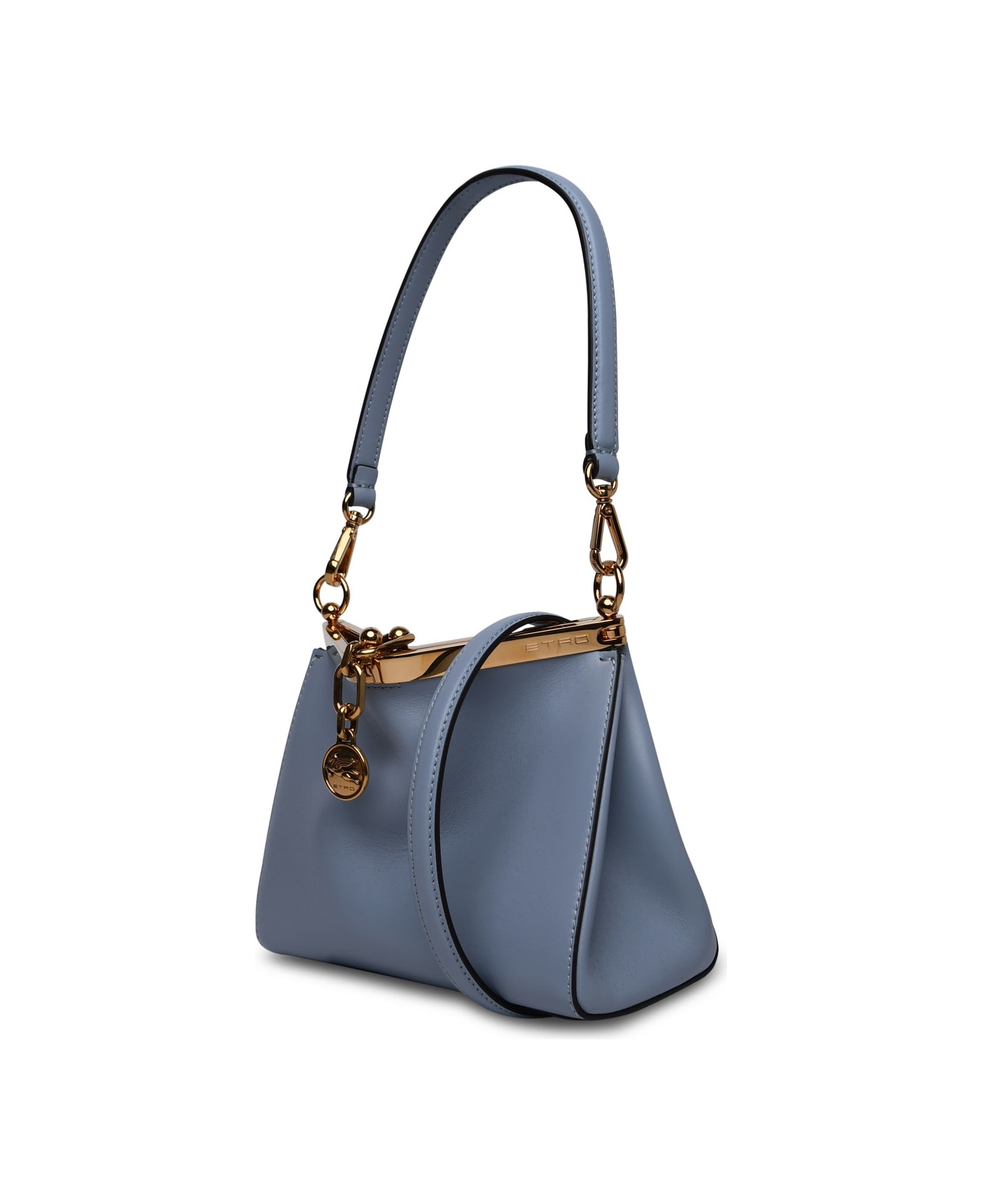 Etro 'vela' Light Blue Leather Bag - Blue