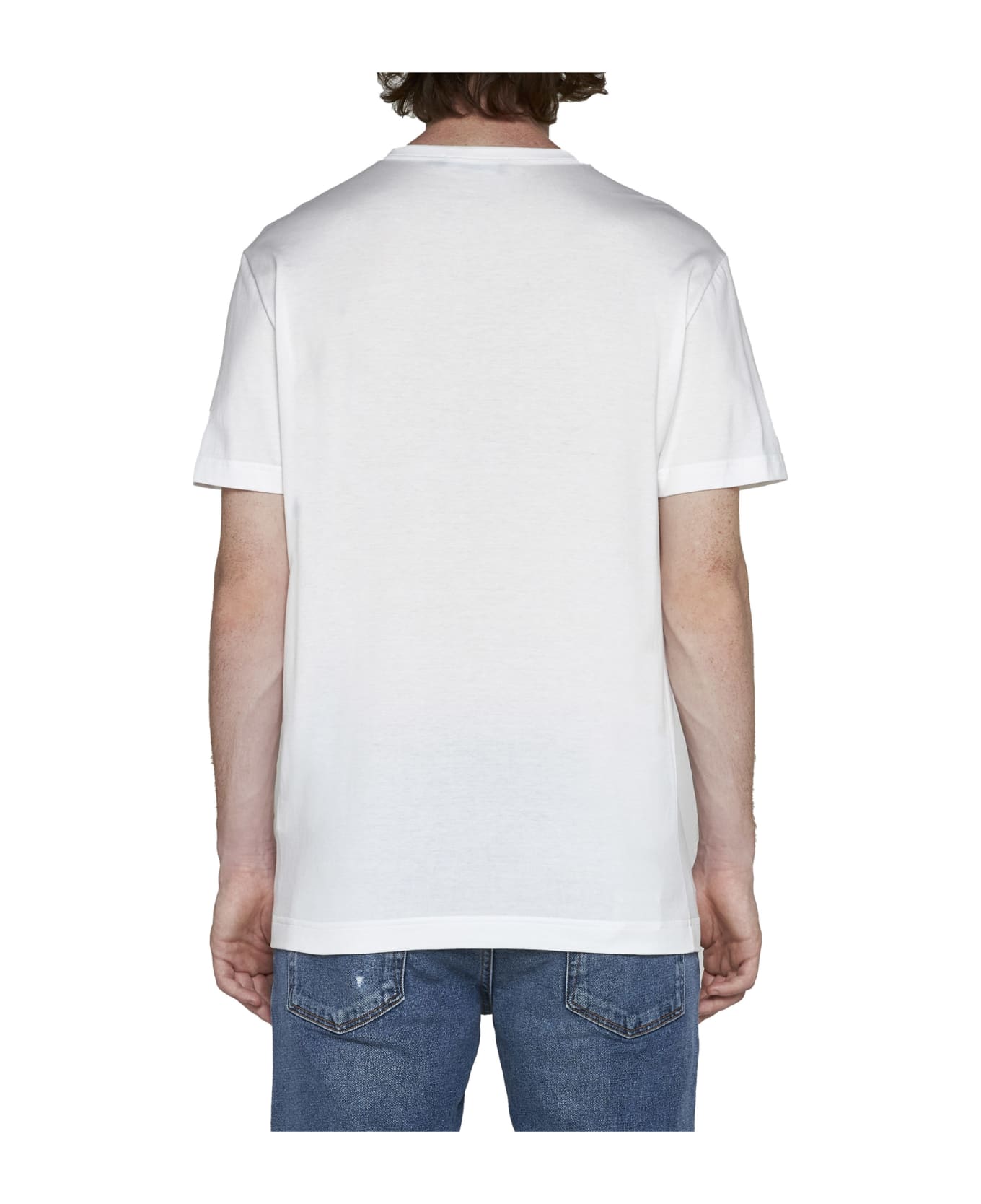Dolce & Gabbana Logo Embossed Crewneck T-shirt - WHITE シャツ