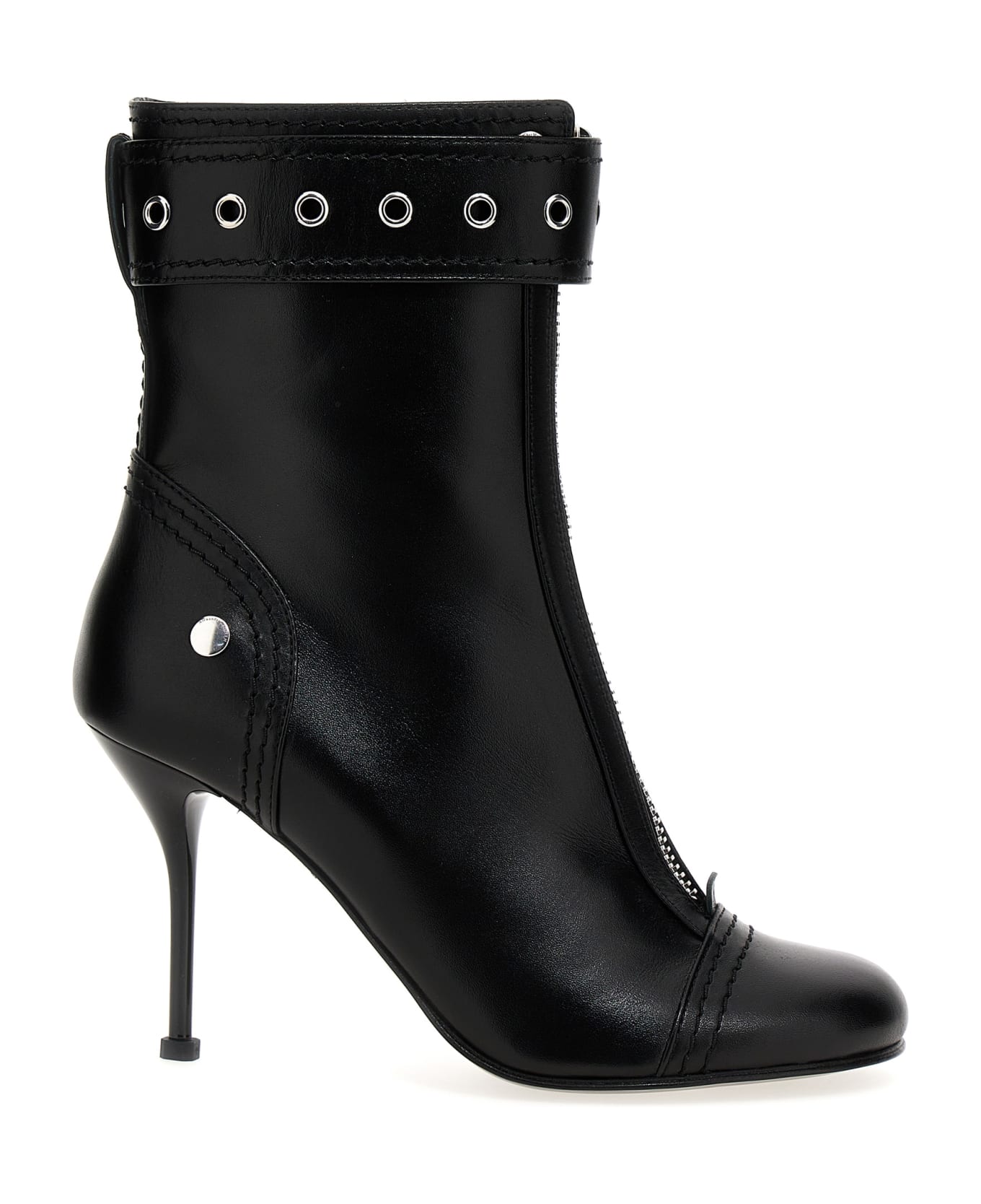 Alexander McQueen Buckle Ankle Boots - Black  