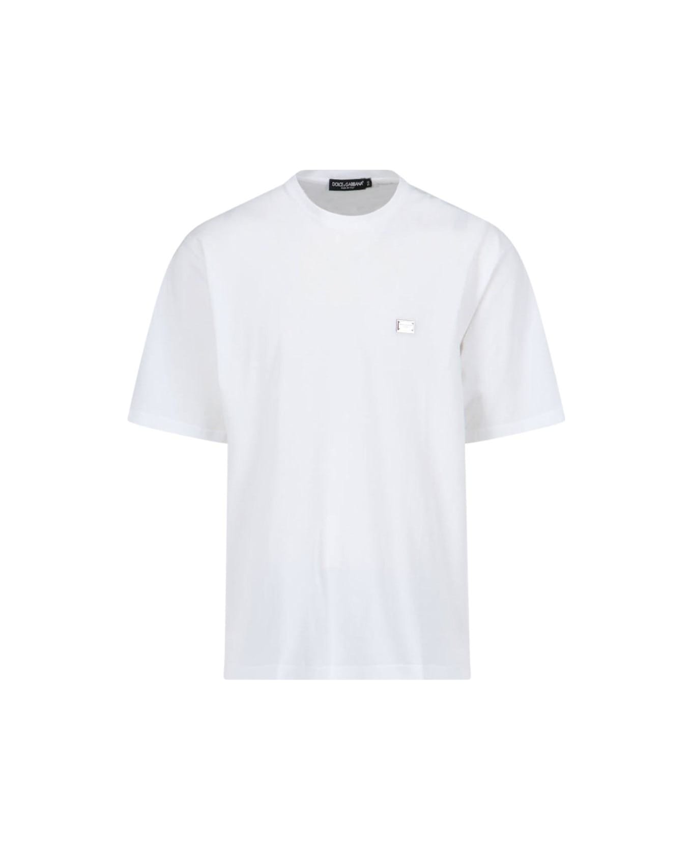 Dolce & Gabbana Plaque T-shirt - Bianco Ottico