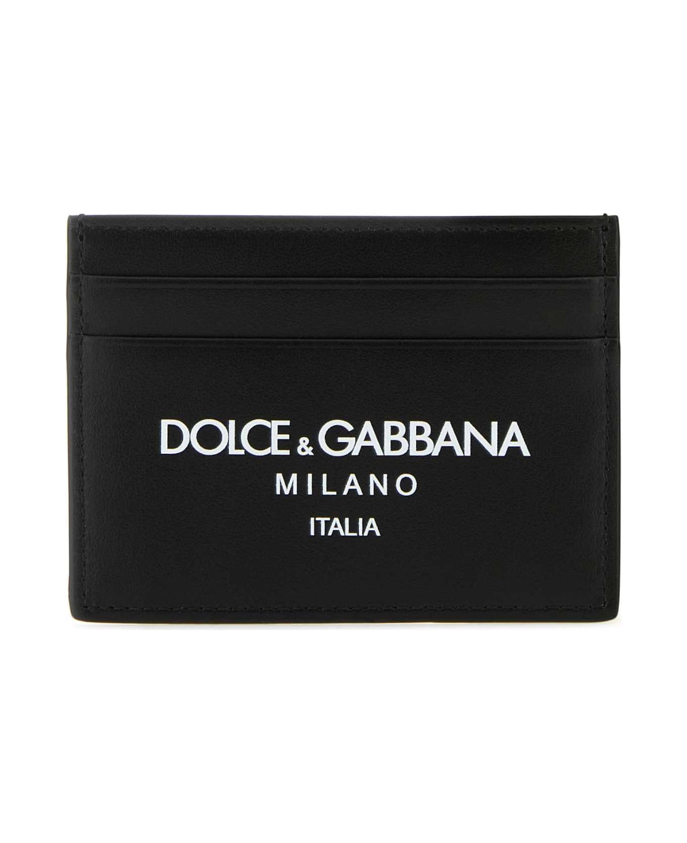Dolce & Gabbana Black Leather Card Holder - DGMILANOITALIA