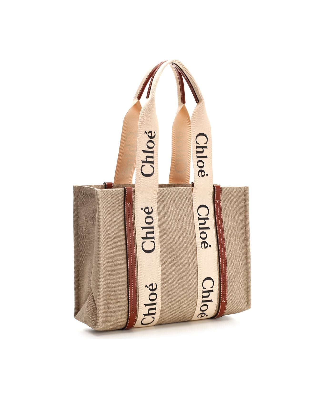 Chloé Medium 'woody' Tote Bag - Brown