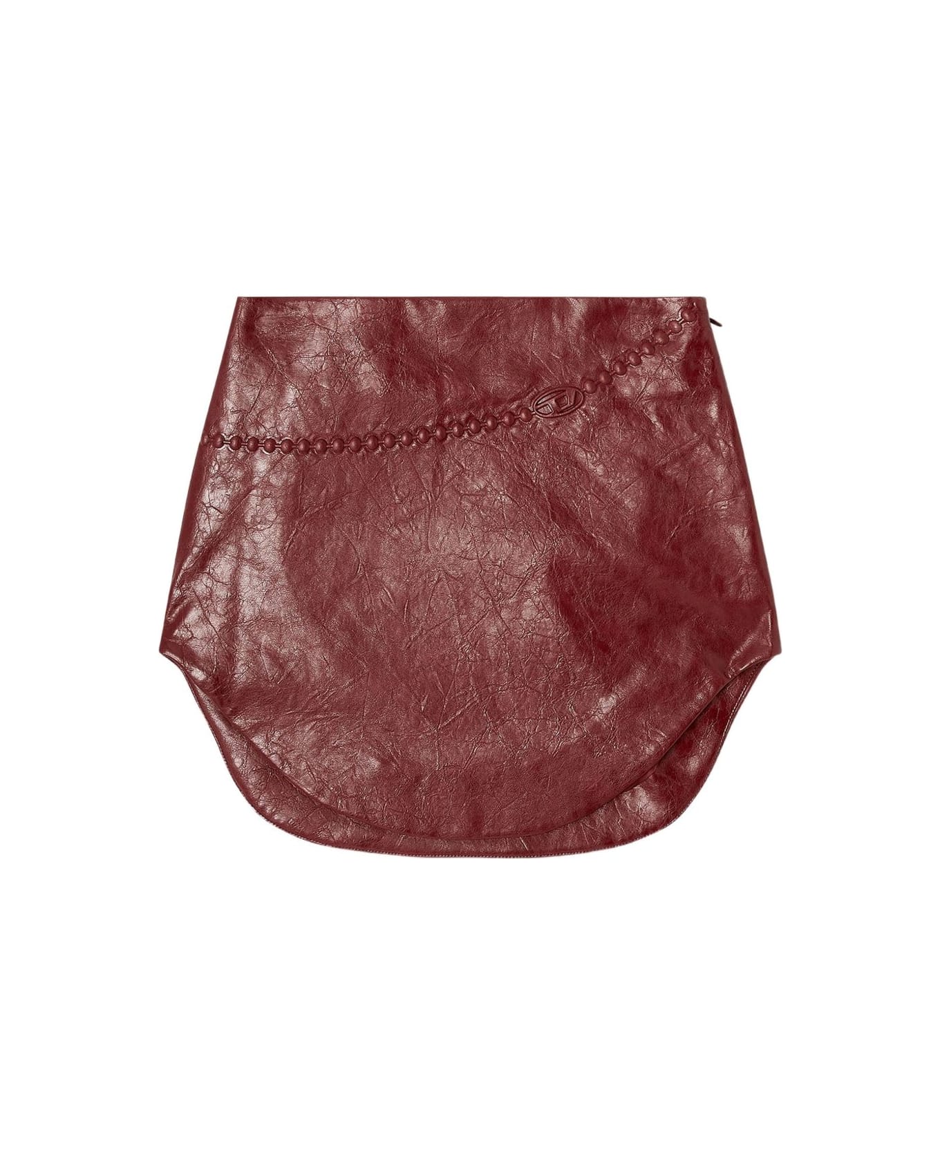 Diesel Faux Leather Mini Skirt - Bordeaux