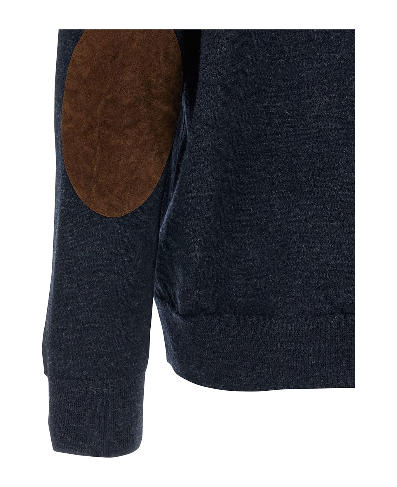 Maison Margiela Suede Patch Polo Shirt - Blue