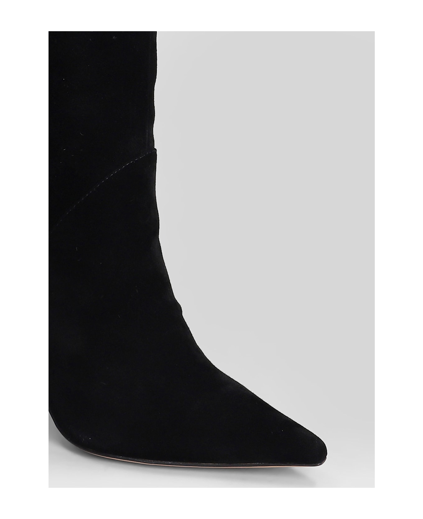 Lola Cruz High Heels Boots In Black Suede - black